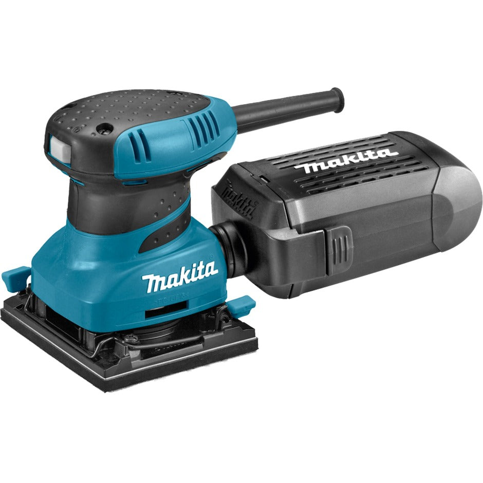 Makita 230 v vlakschuurmachine bo4555k (blauw zwart, in koffer)