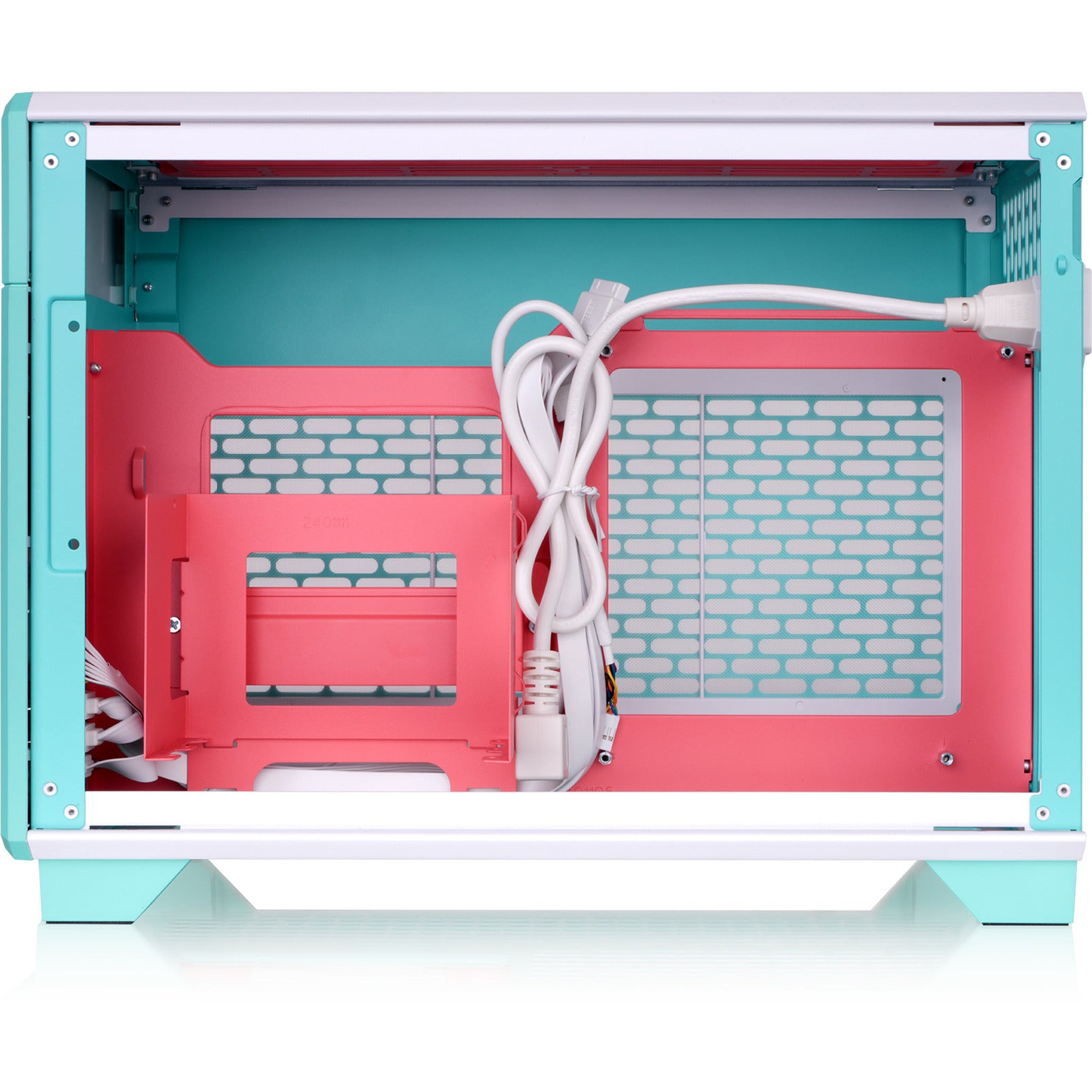 Thermaltake tr100 mint strawberry mini tower behuizing (mint bes | 2x usb-a | 1x usb-c)