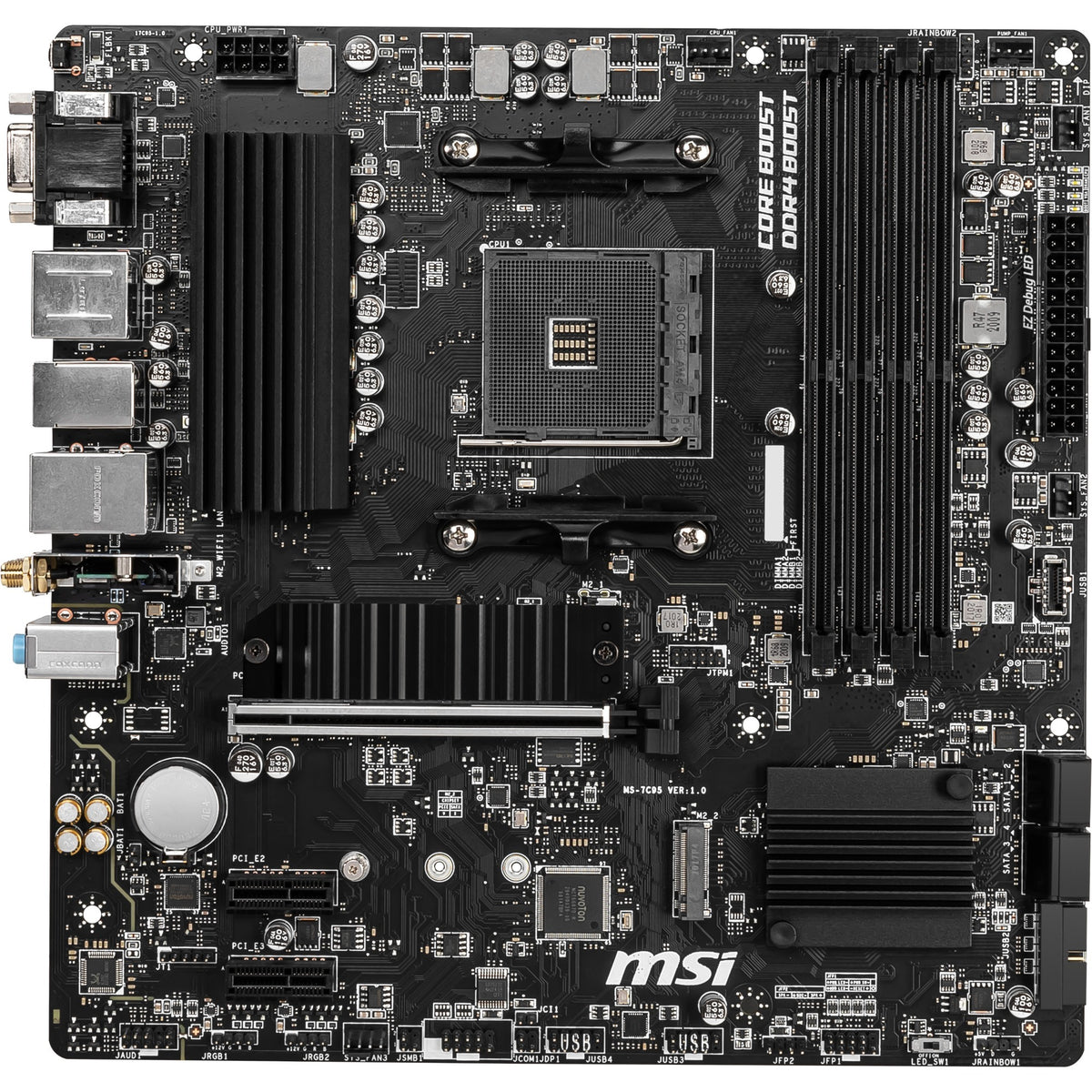 Msi b550m pro-vdh wifi socket am4 moederbord (zwart, raid, gb-lan, wi-fi 5, bt, sound, µatx)