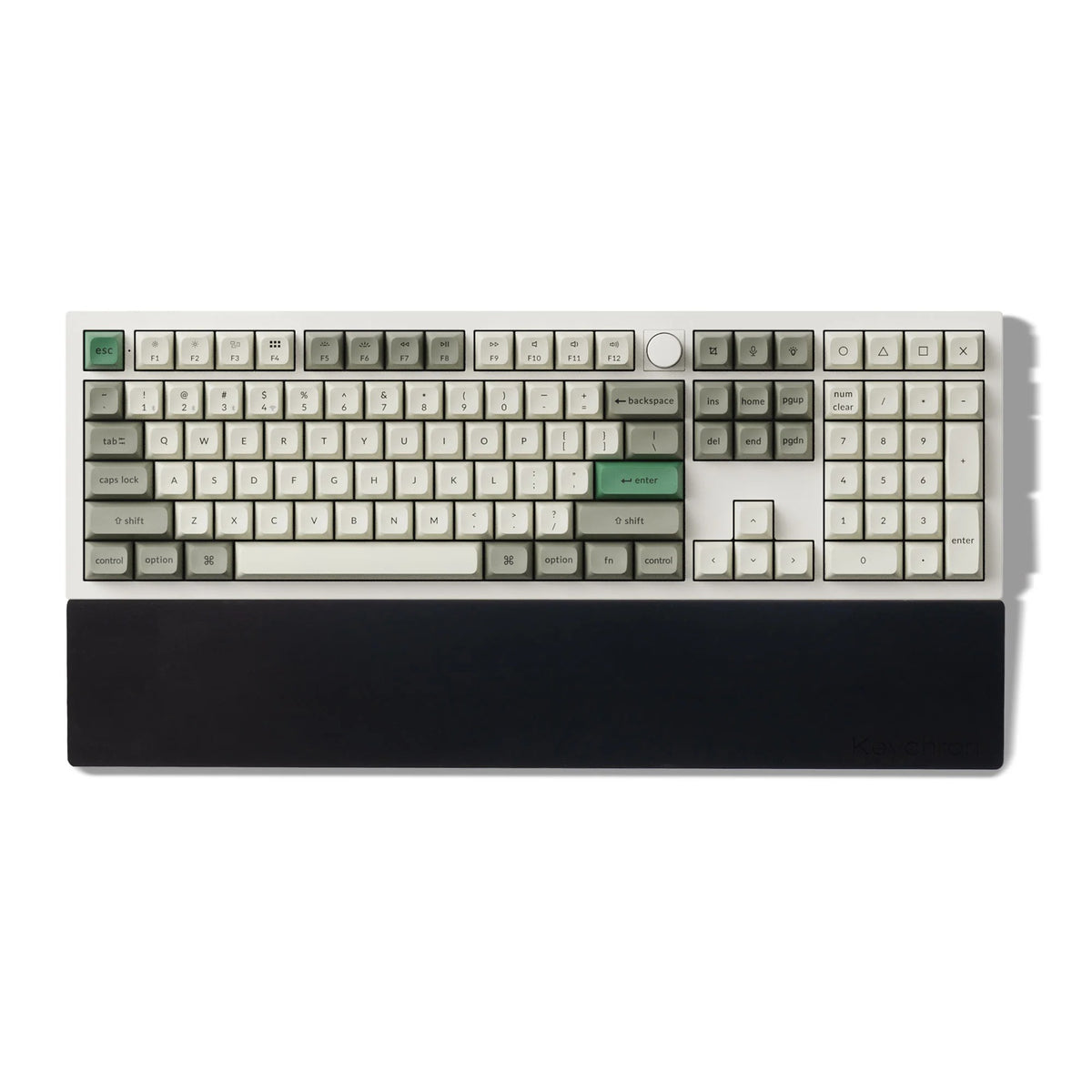 Keychron silicone palm rest voor k10p q6pm v6m polssteun (zwart)