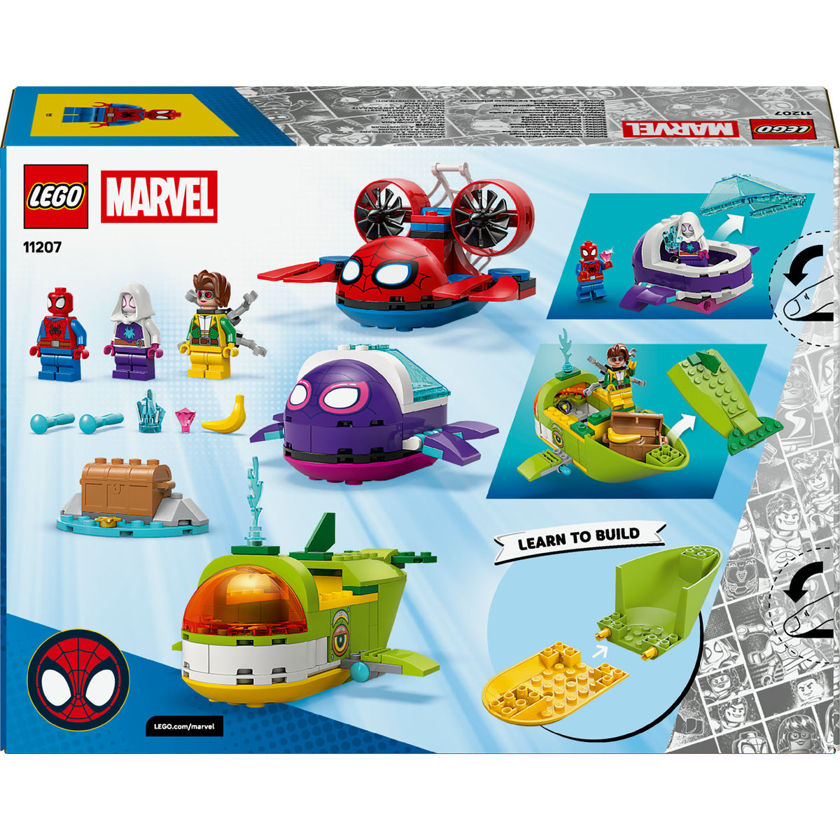 Lego marvel spidey en zijn geweldige vriendjes spidey: onderwatervoertuigen speelgoed - 11207