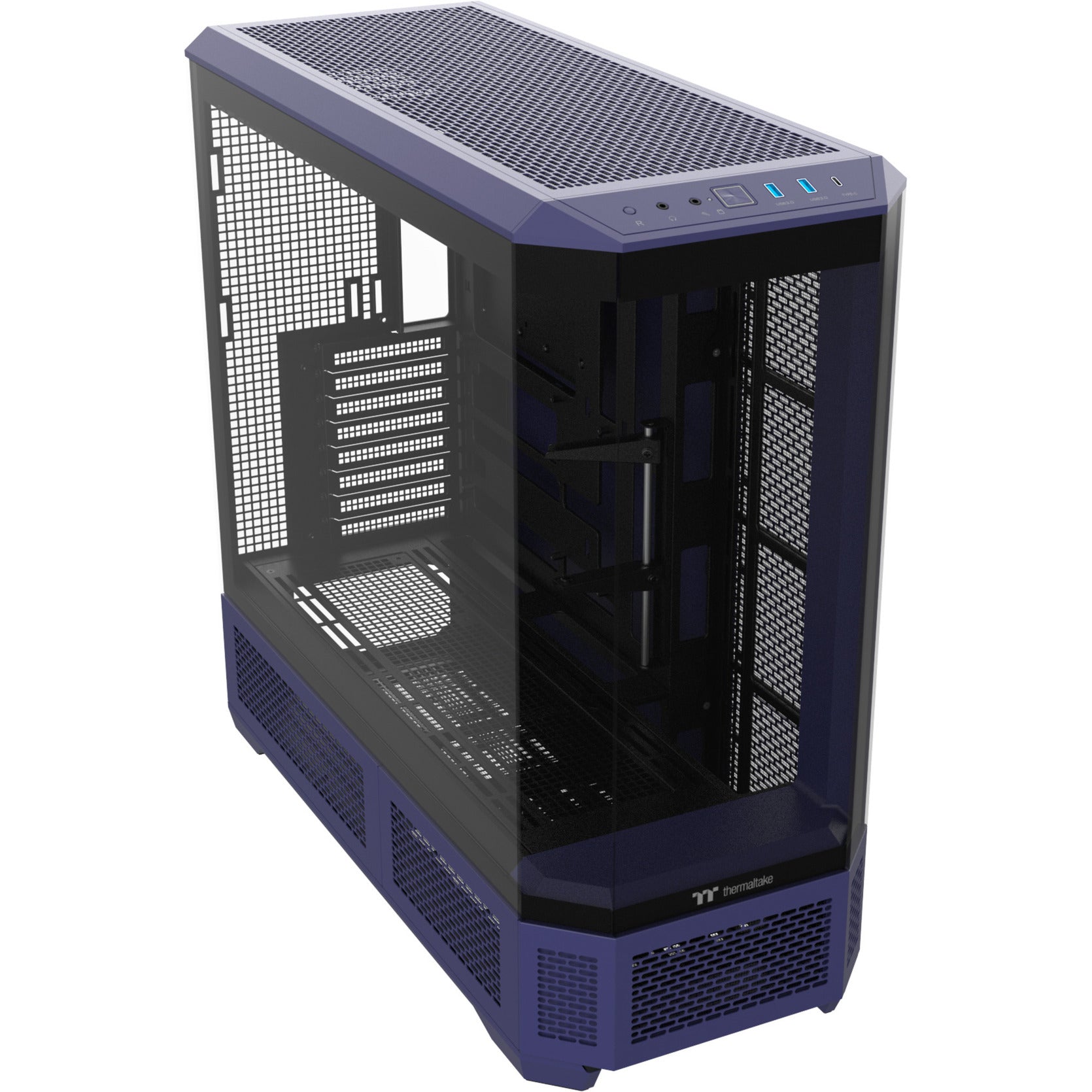 Thermaltake view 600 tg future dusk big tower behuizing (paars zwart | 2x usb-a | 1x usb-c | tempered glass)