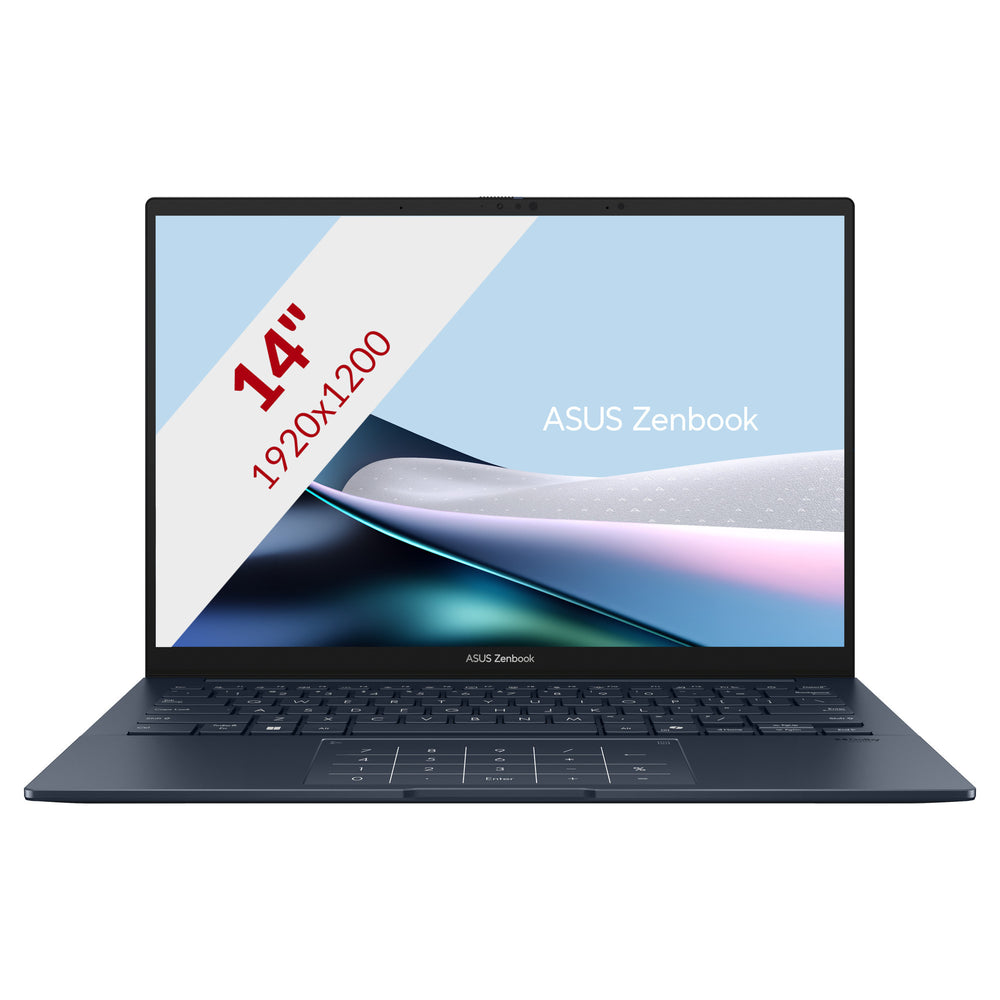 Asus zenbook 14 oled ux3405ca-qlnad7w 14 laptop (blauw | core ultra 9 285h | arc 140t | 32 gb | 1 tb ssd)