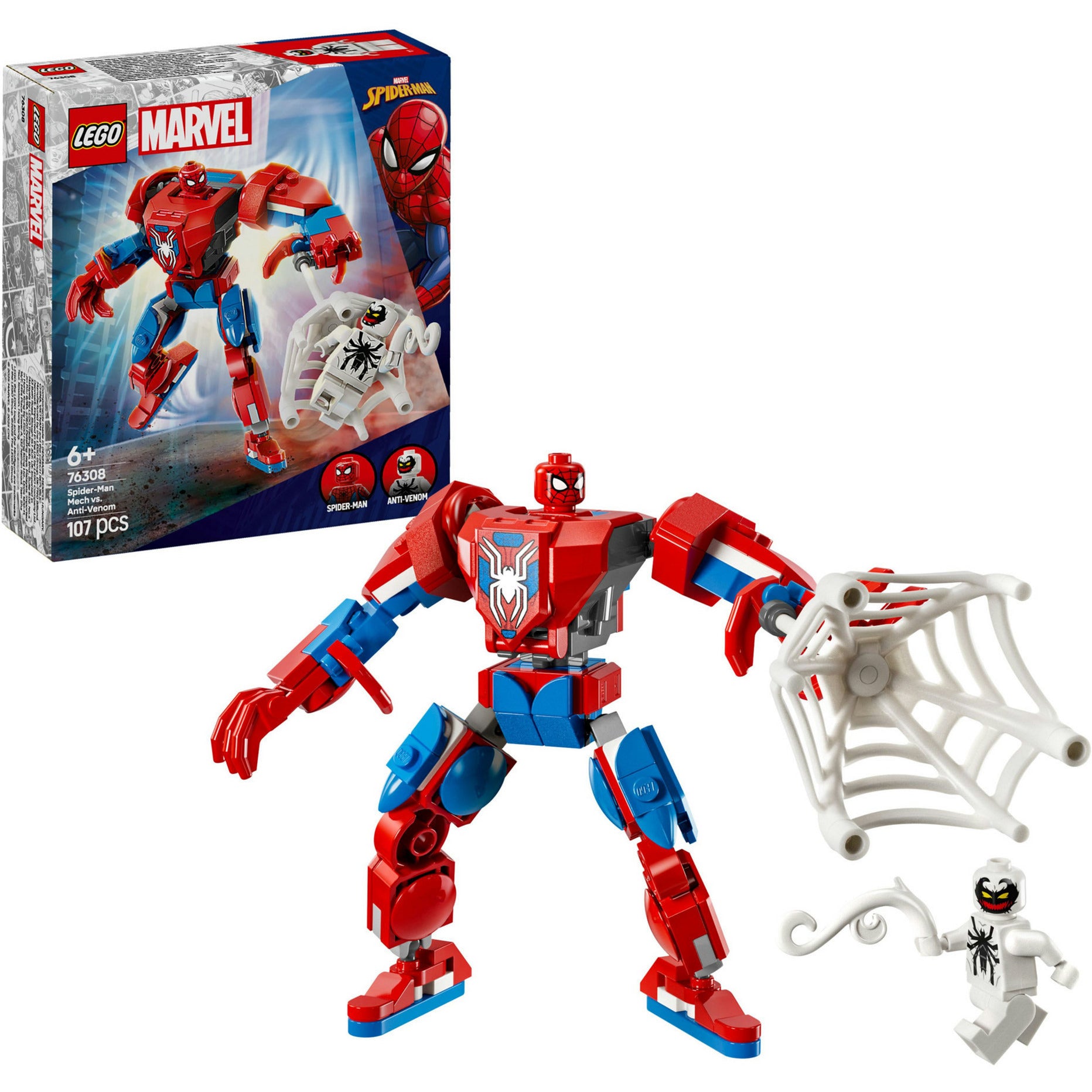 Lego superhelden 76308 spider-man mecha vs. antigif