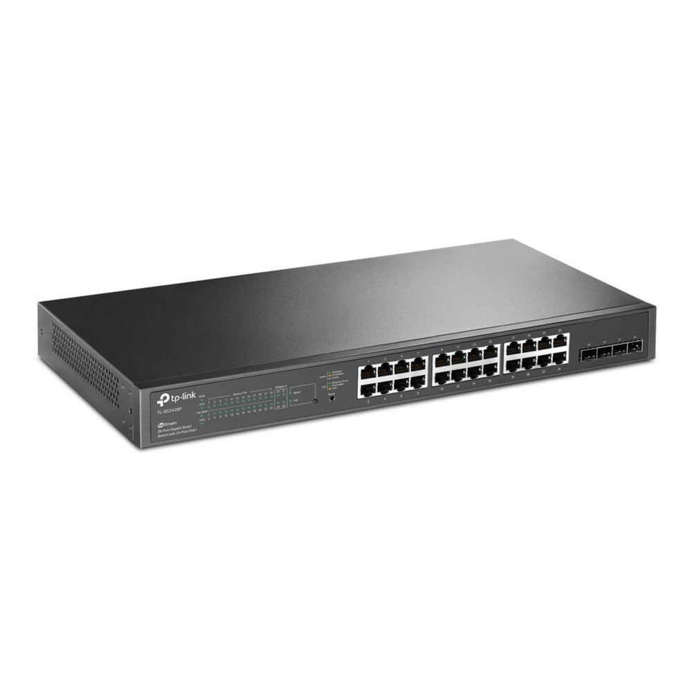 Tp-link omada sg2428p jetstream 28-poorts gigabit smart-switch (zwart, 24x poe+)