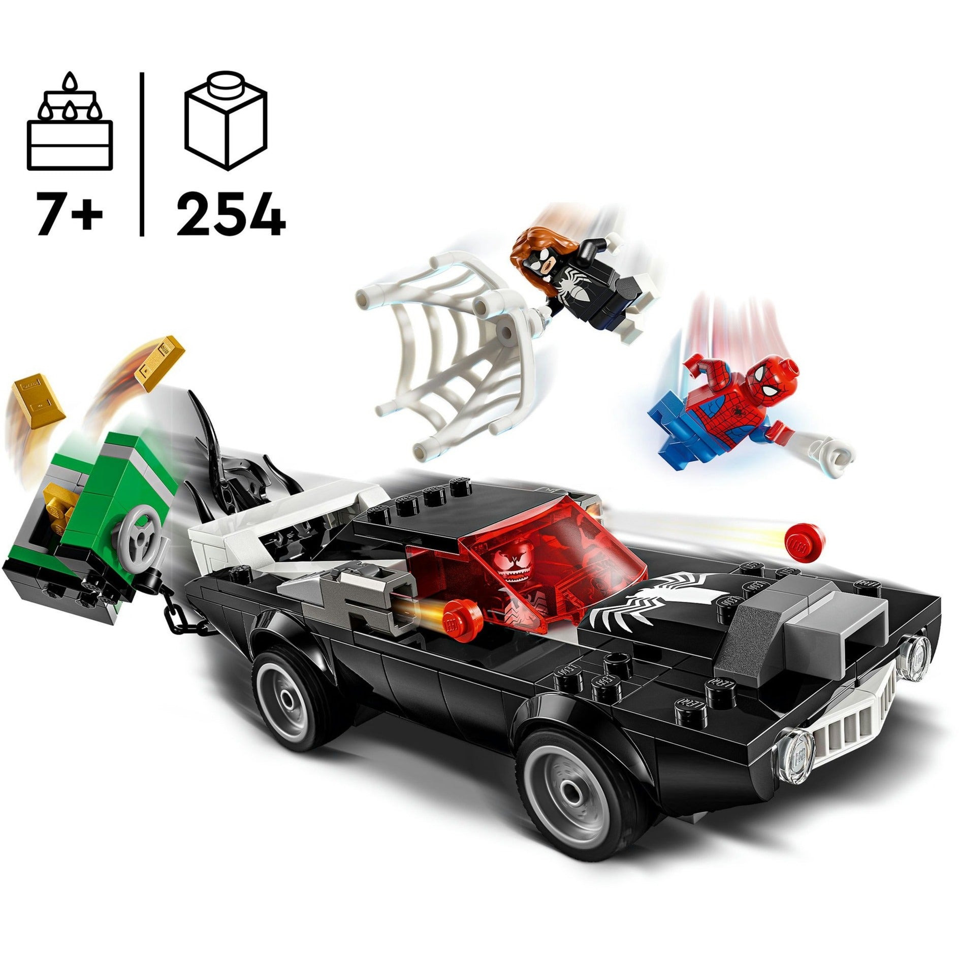 Lego superhelden 76309 spider-man vs. venoms klassieke auto