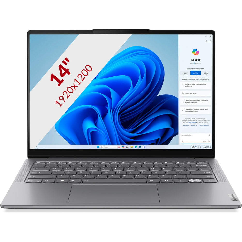 Lenovo yoga slim 7 14imh9 u7-155h oled 14 laptop (grijs | ultra 7 155h | intel arc graphics | 16 gb | 512 gb ssd)