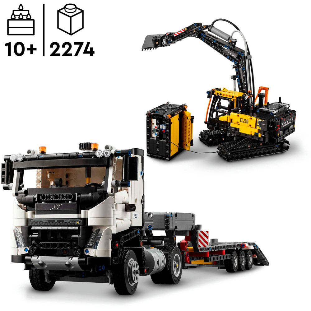 Lego technic volvo fmx truck ec230 elektrische graafmachine 42175