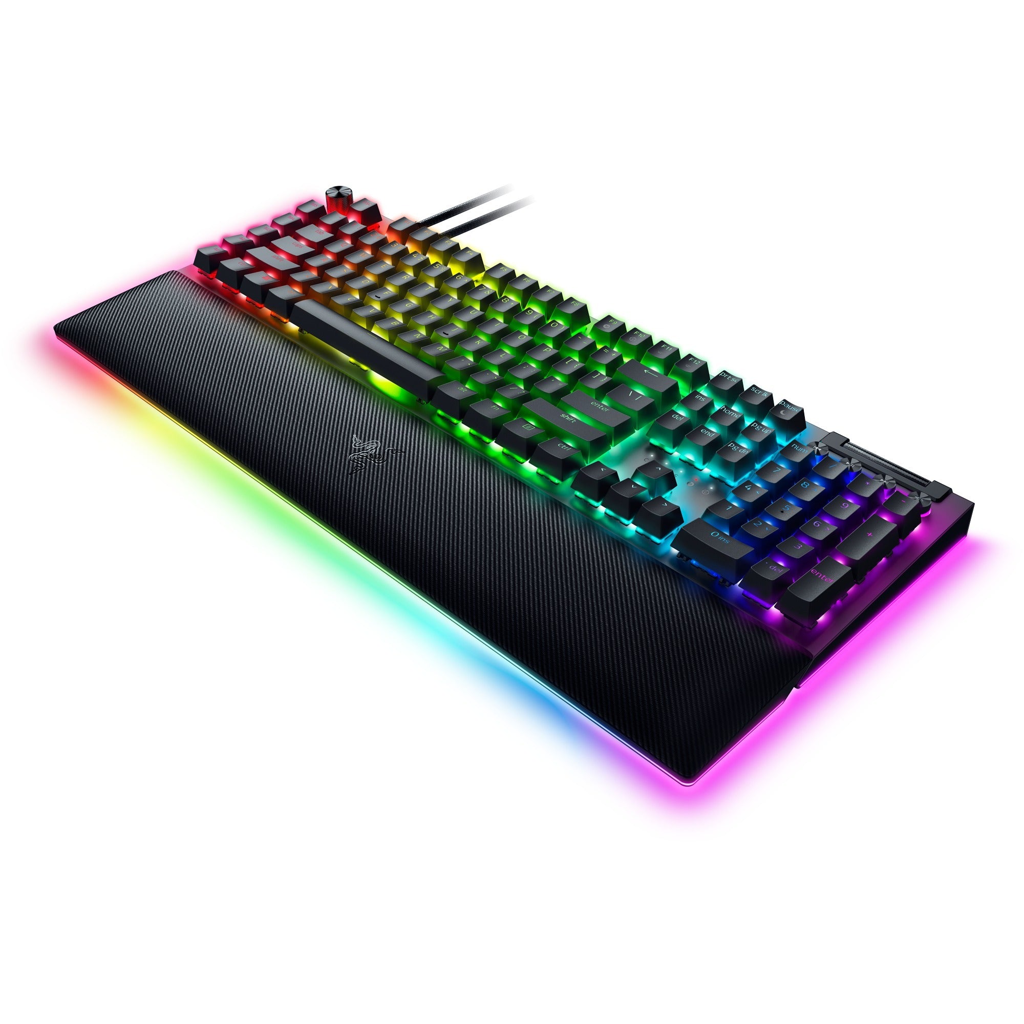Razer blackwidow v4 pro rgb mechanisch gaming toetsenbord (zwart, us lay-out (qwerty), yellow, 100%)