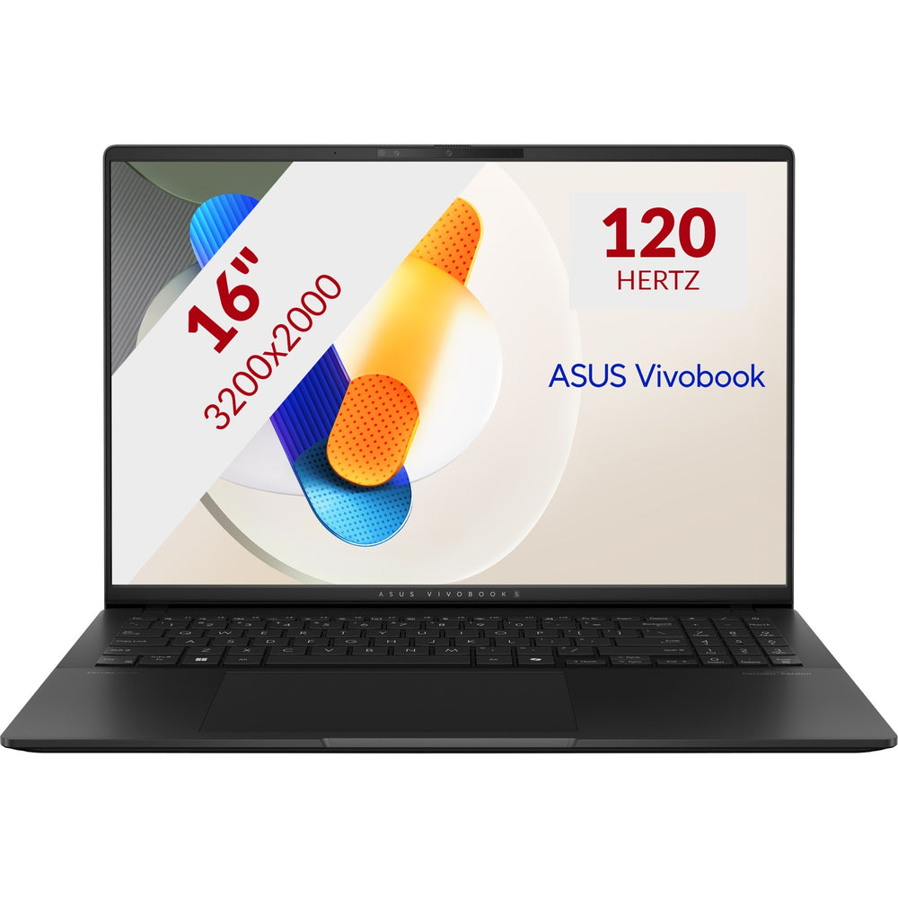 Asus vivobook s 16 oled (s5606ma-mx028w) 16 laptop (zwart | core ultra 7 155h | arc graphics | 16 gb | 1 tb ssd)