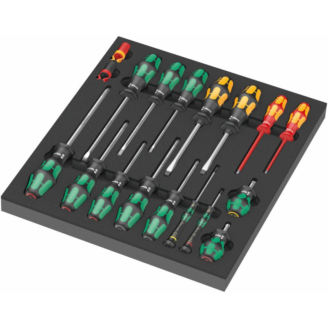 Wera 9700 tool rebel werkplaatswagen 1, 94-delig gereedschapswagen (zwart, incl. 4 schuimrubber inzetstukken met gereedschap)