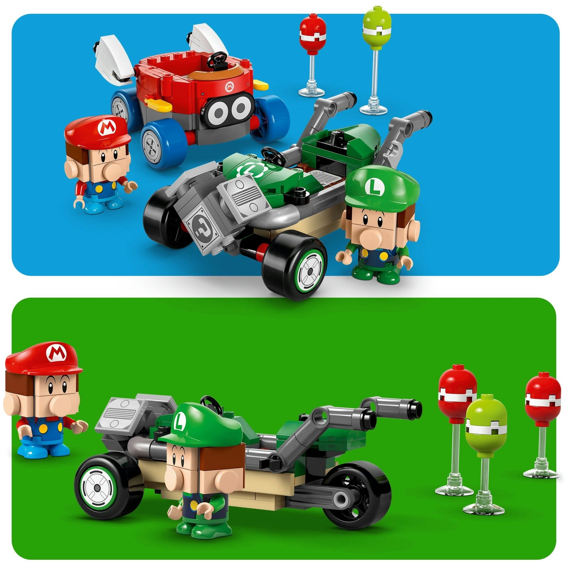Lego super mario 72034 mario kart baby mario versus baby luigi