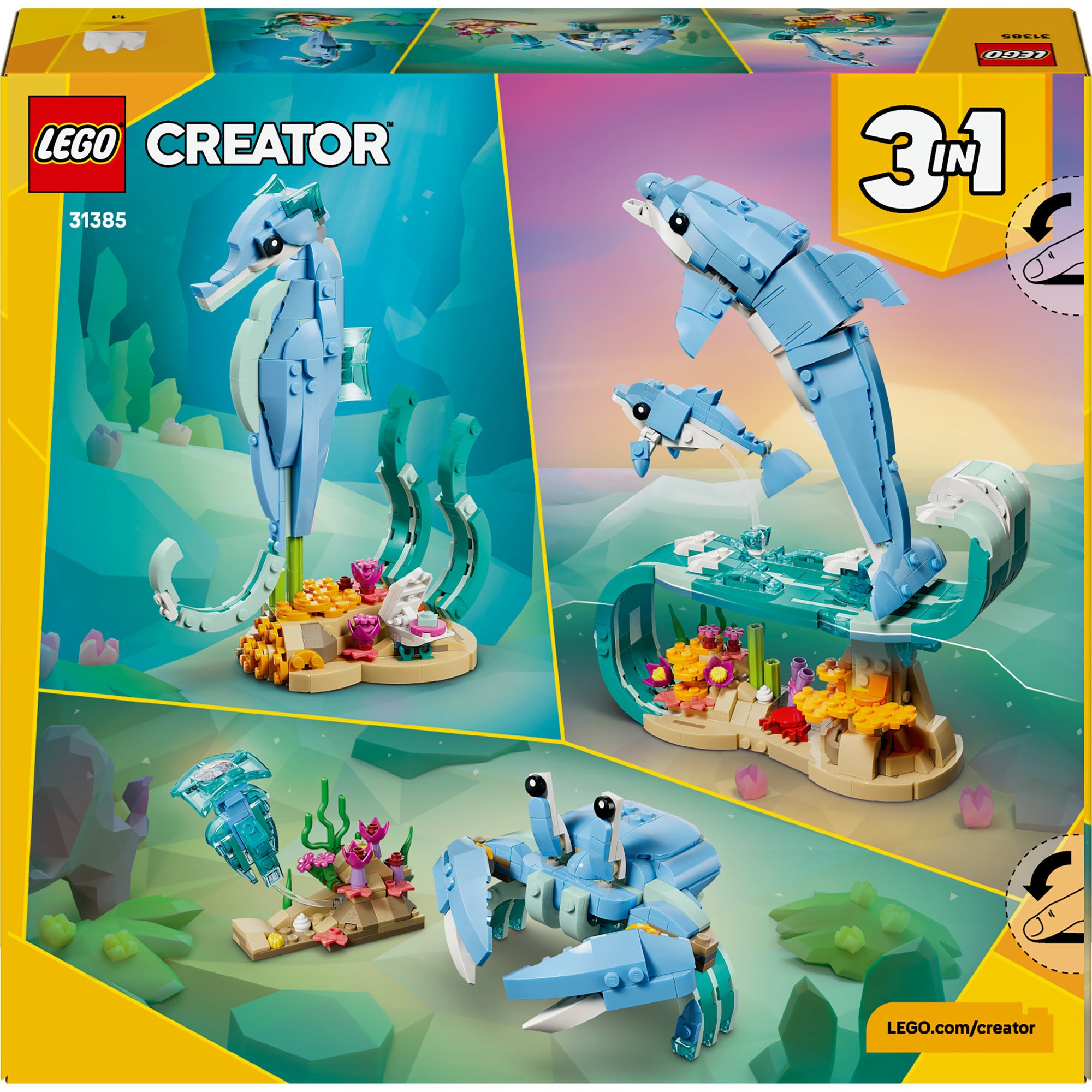 Lego creator 31385 zeedieren: prachtige dolfijnen