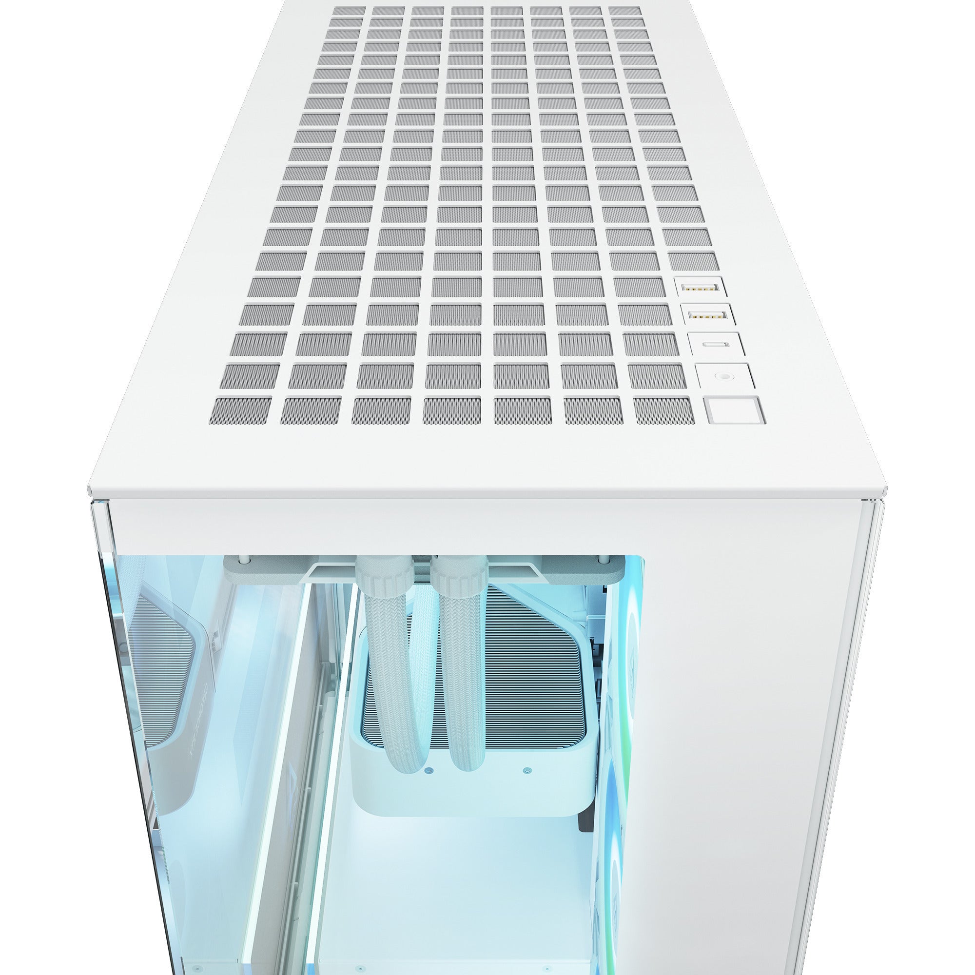 Arctic xtender midi tower behuizing (wit | 2x usb-a | 1x usb-c | rgb | tempered glass)