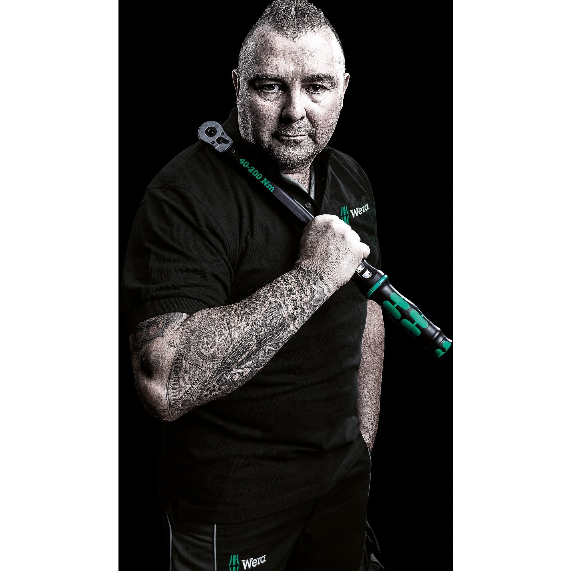 Wera click-torque x 7 draaimomentsleutel voor insteekgereedschappen (zwart groen, 10-100 nm)