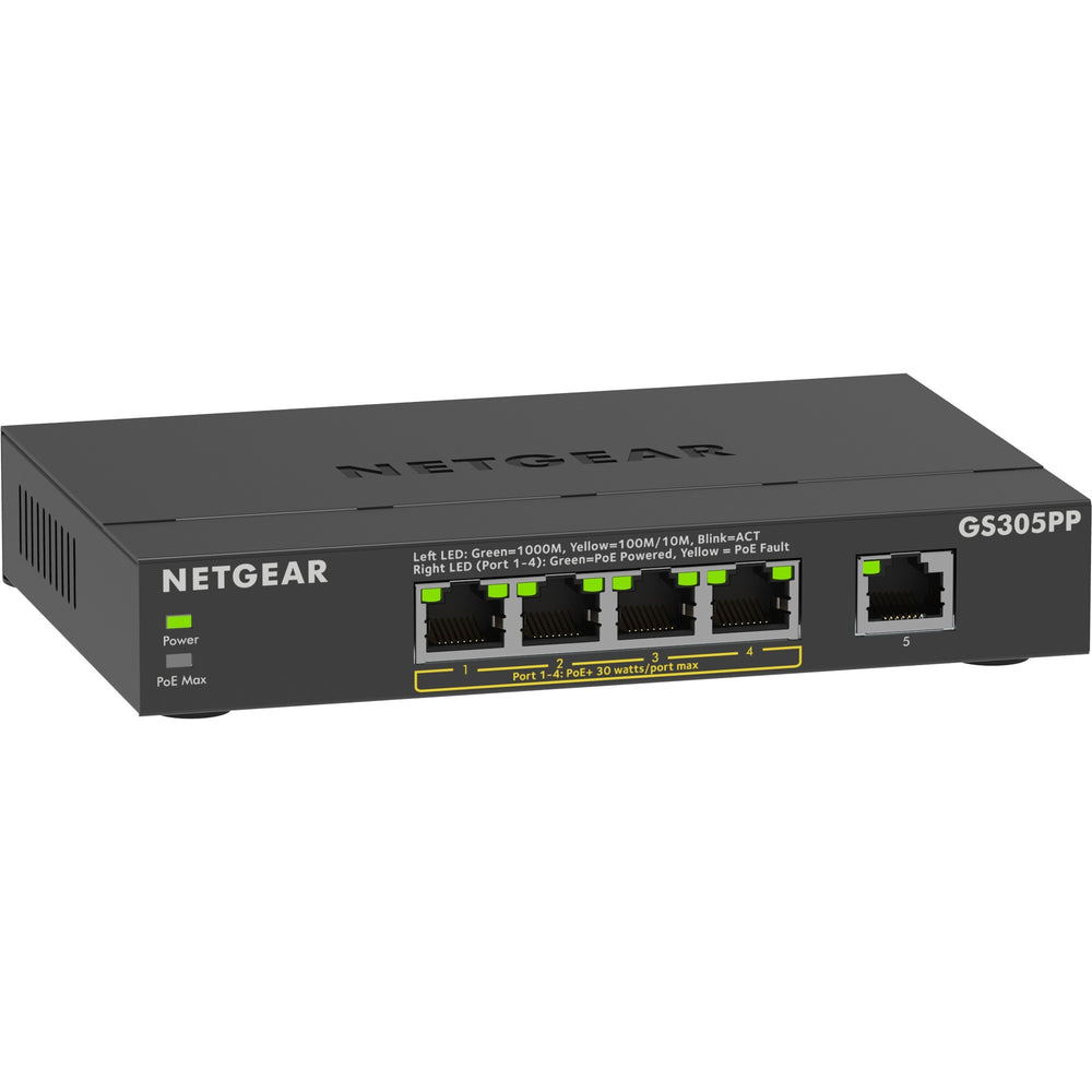 Netgear 5-poorts Gigabit Ethernet PoE+ Unmanaged Switch (GS3
