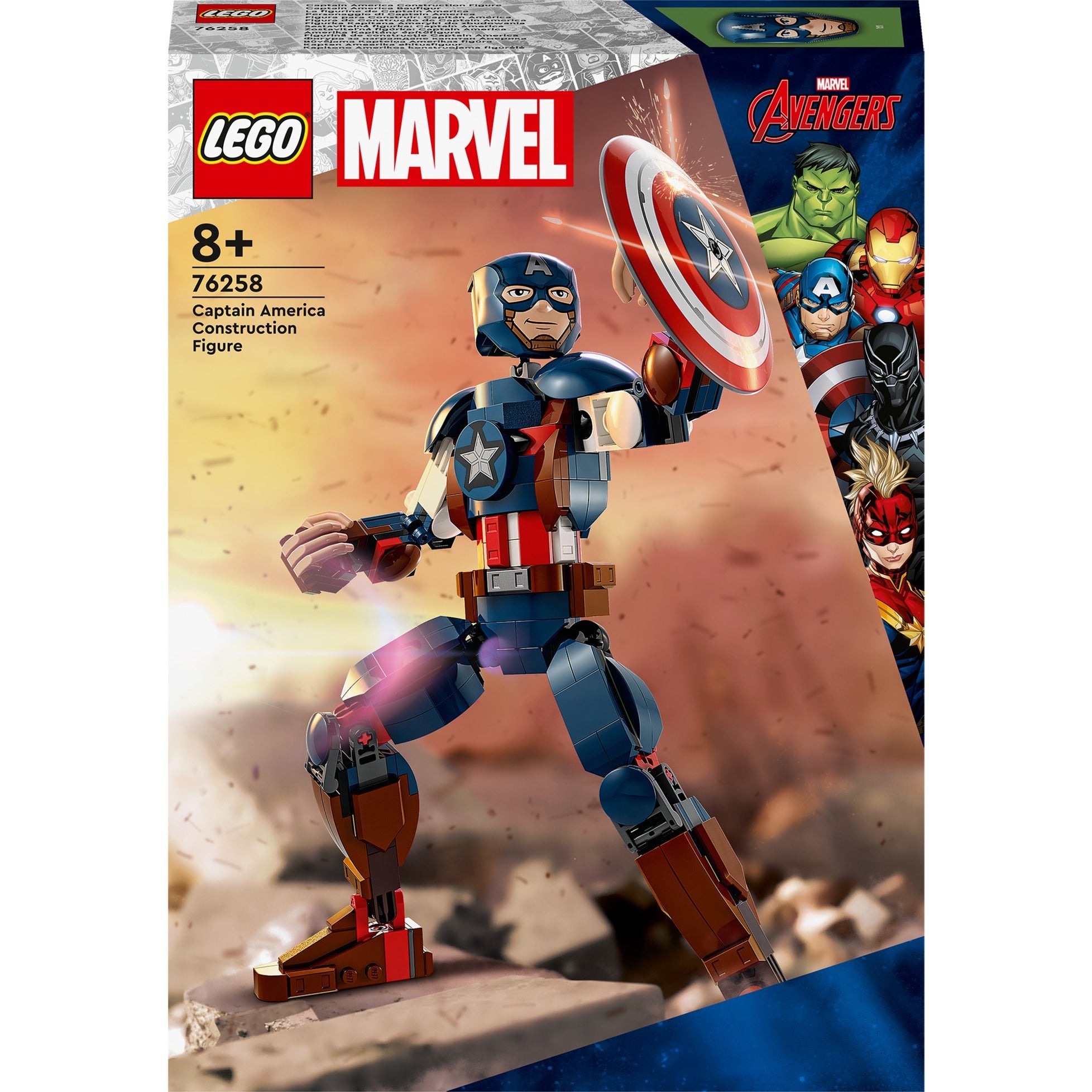 Lego superhelden 76258 captain america bouwfiguur