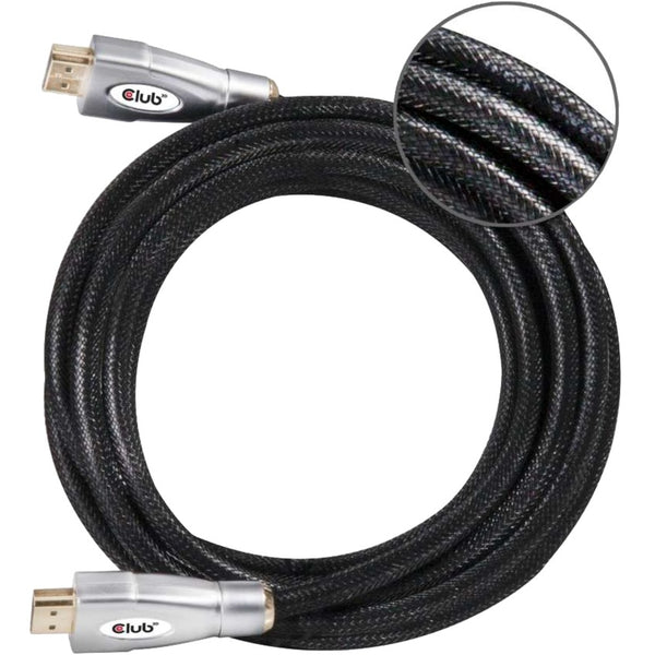 Club 3d hdmi 2.0 kabel (zwart zilver, 5 meter, 4k)