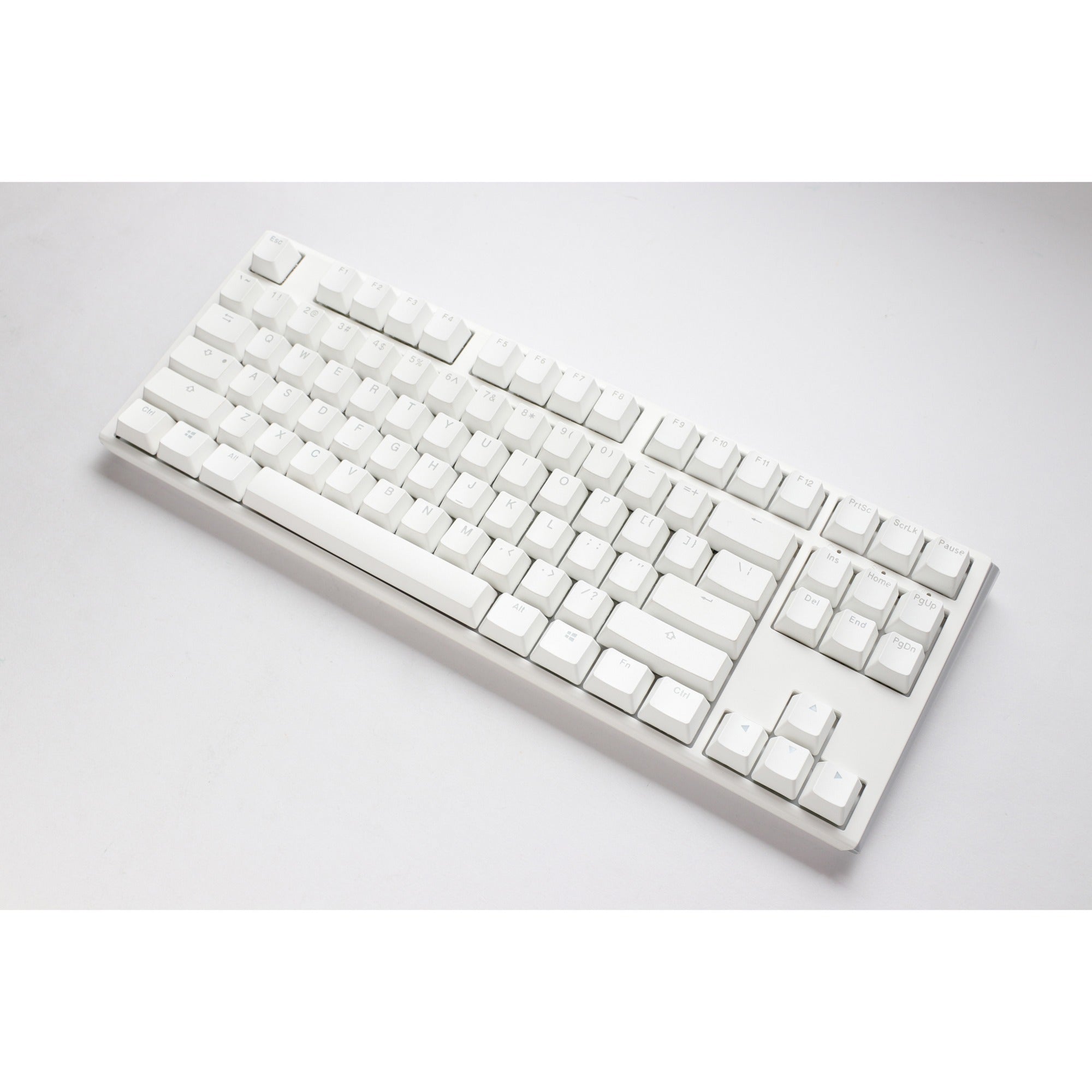 Ducky one 3 classic pure white tkl, toetsenbord (wit, us lay-out, cherry mx red, rgb led, double-shot pbt, hot-swappable, quack mechanics, 80%)