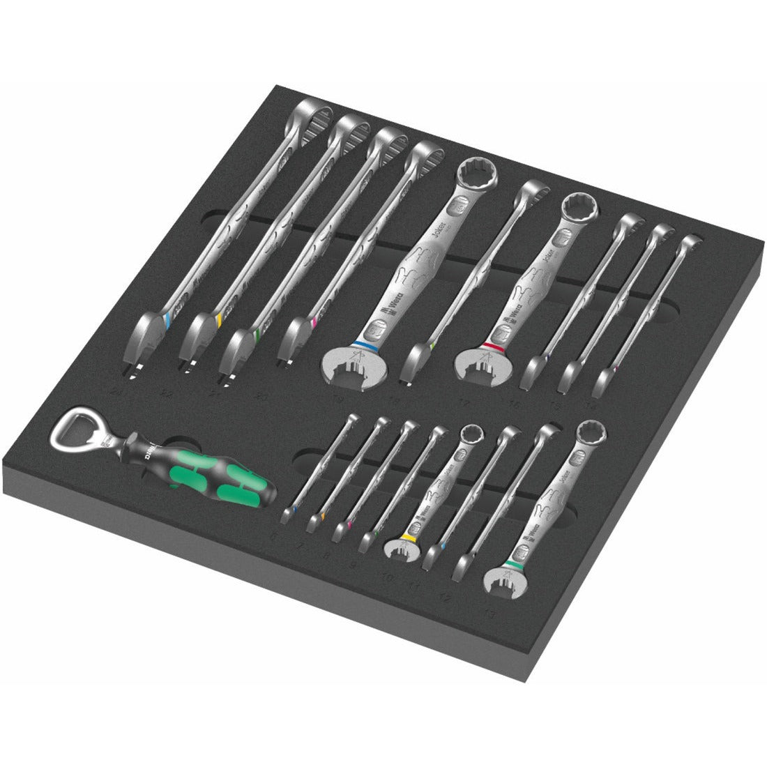 Wera 9700 tool rebel werkplaatswagen 1, 94-delig gereedschapswagen (zwart, incl. 4 schuimrubber inzetstukken met gereedschap)