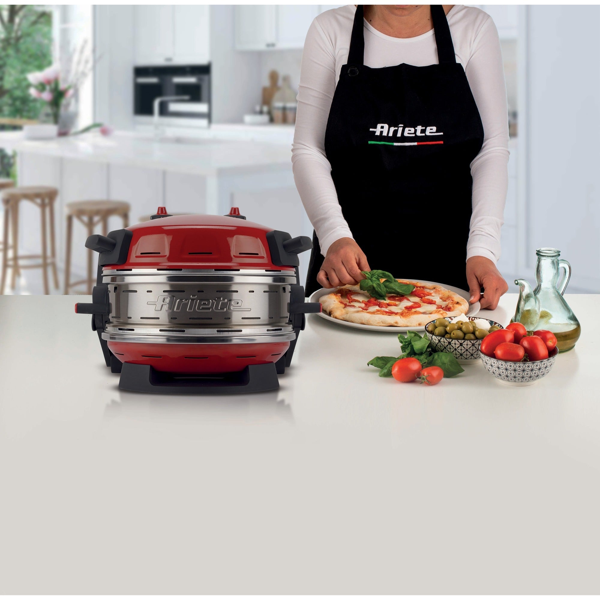 Ariete dubbele pizzaoven 0927 00 (rood)