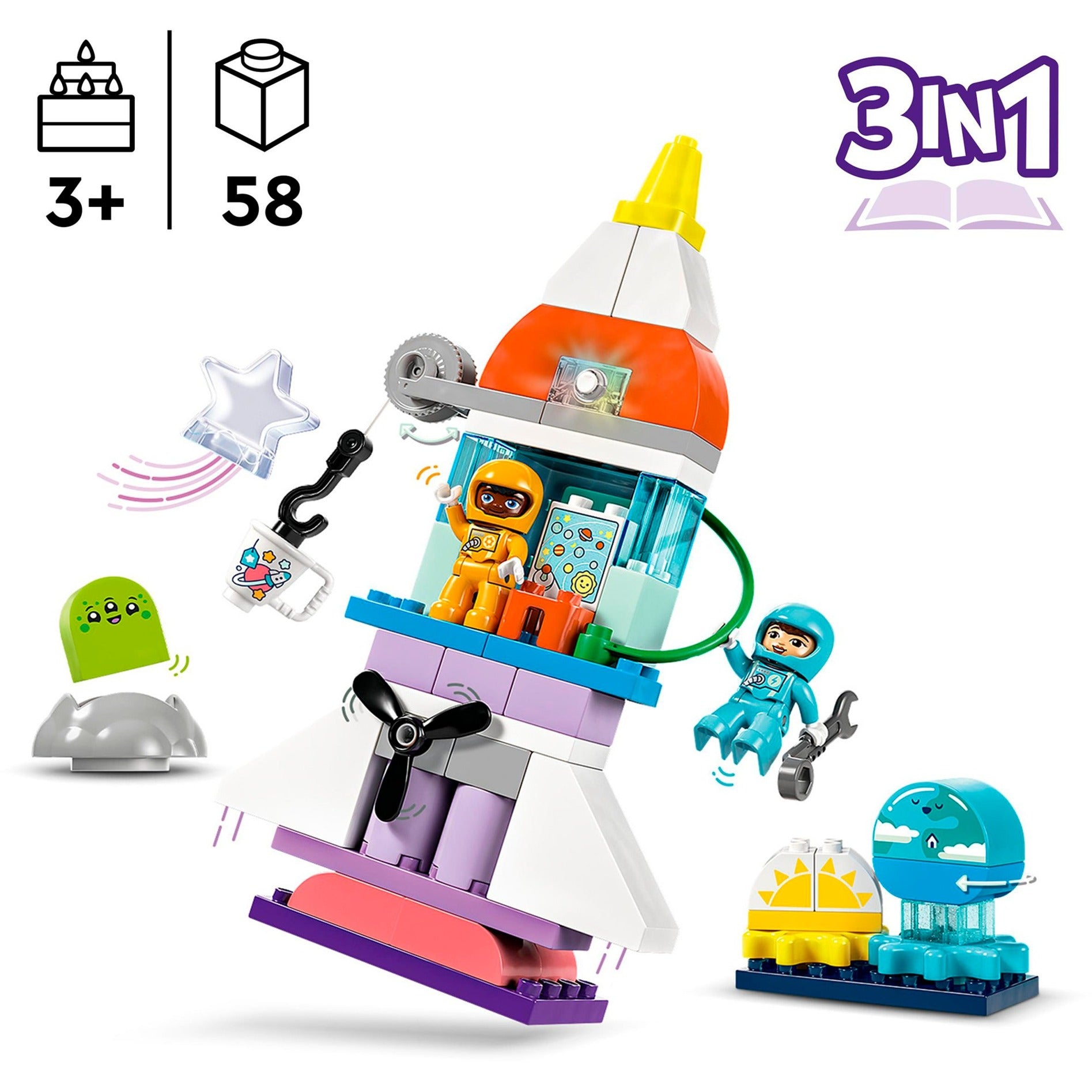Lego duplo - 3-in-1 ruimteavontuur constructiespeelgoed (10422)