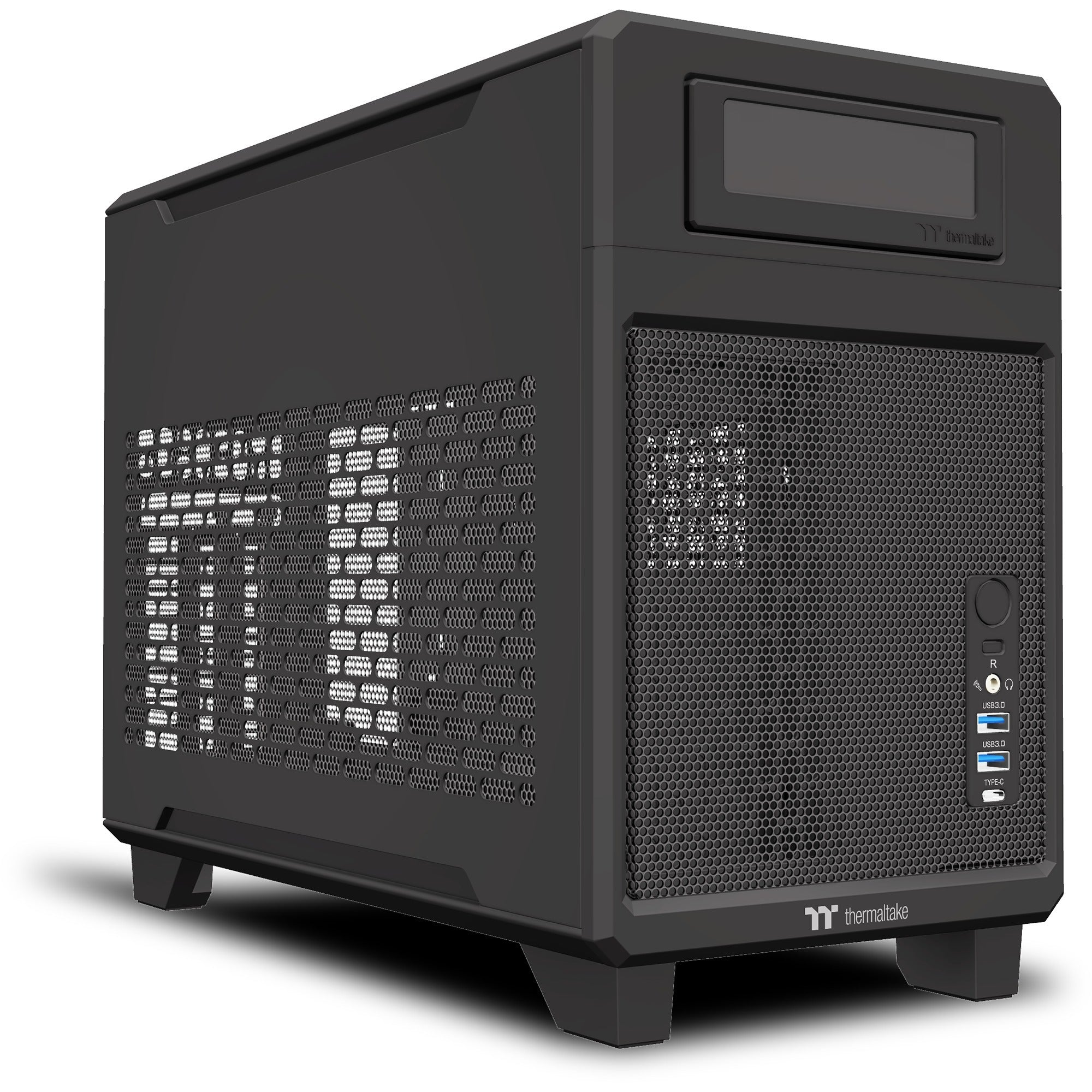 Thermaltake tr100 mini tower behuizing (zwart | 2x usb-a | 1x usb-c)