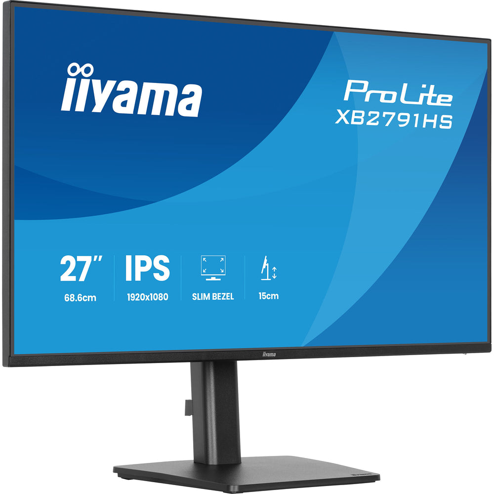 Iiyama prolite xb2791hs-b1 27 monitor (zwart (mat), 120 hz, hdmi, displayport, audio)