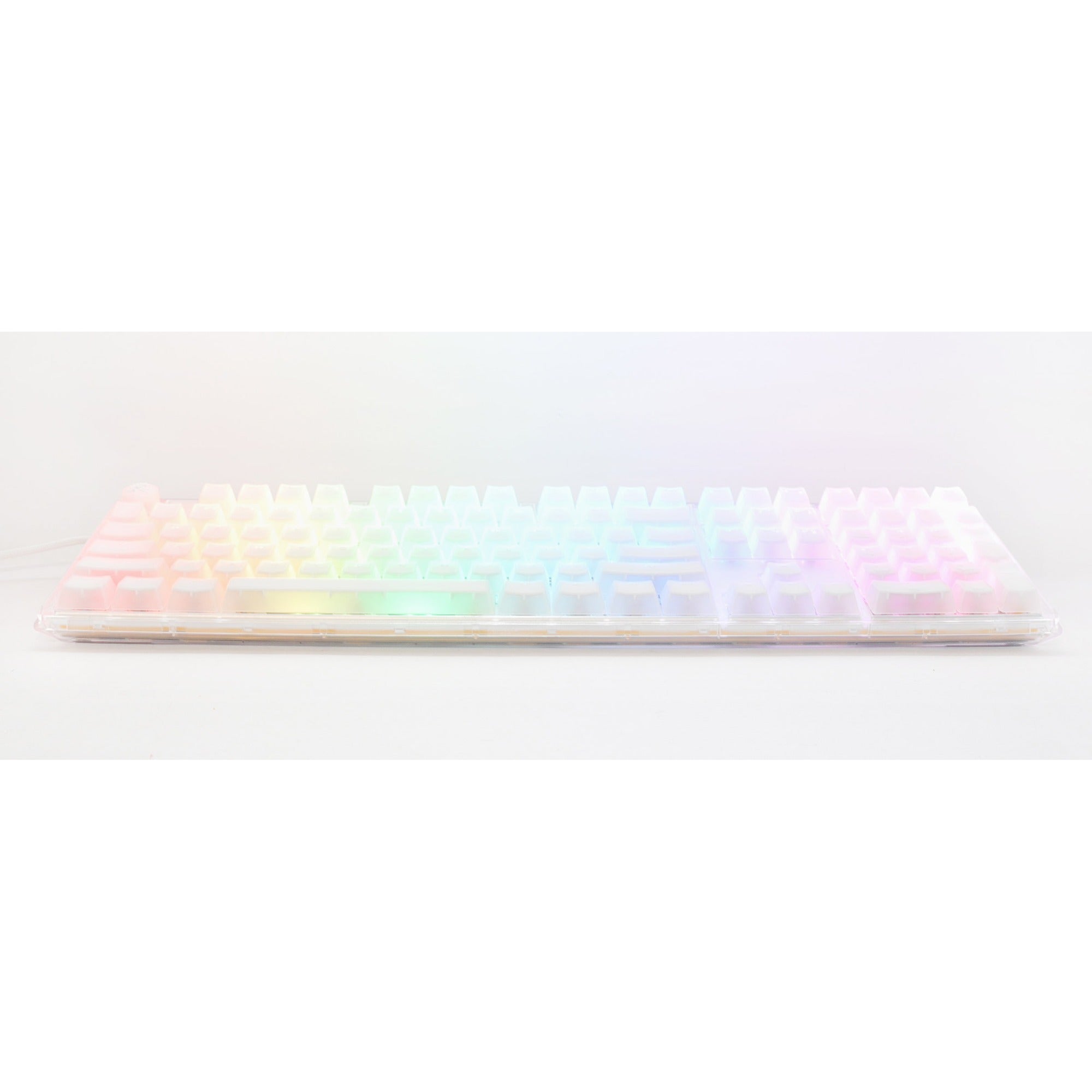 Ducky one 3 aura white rgb mechanisch toetsenbord (wit, us lay-out (qwerty), cherry mx speed silver, 100%, abs double shot, hot swap)