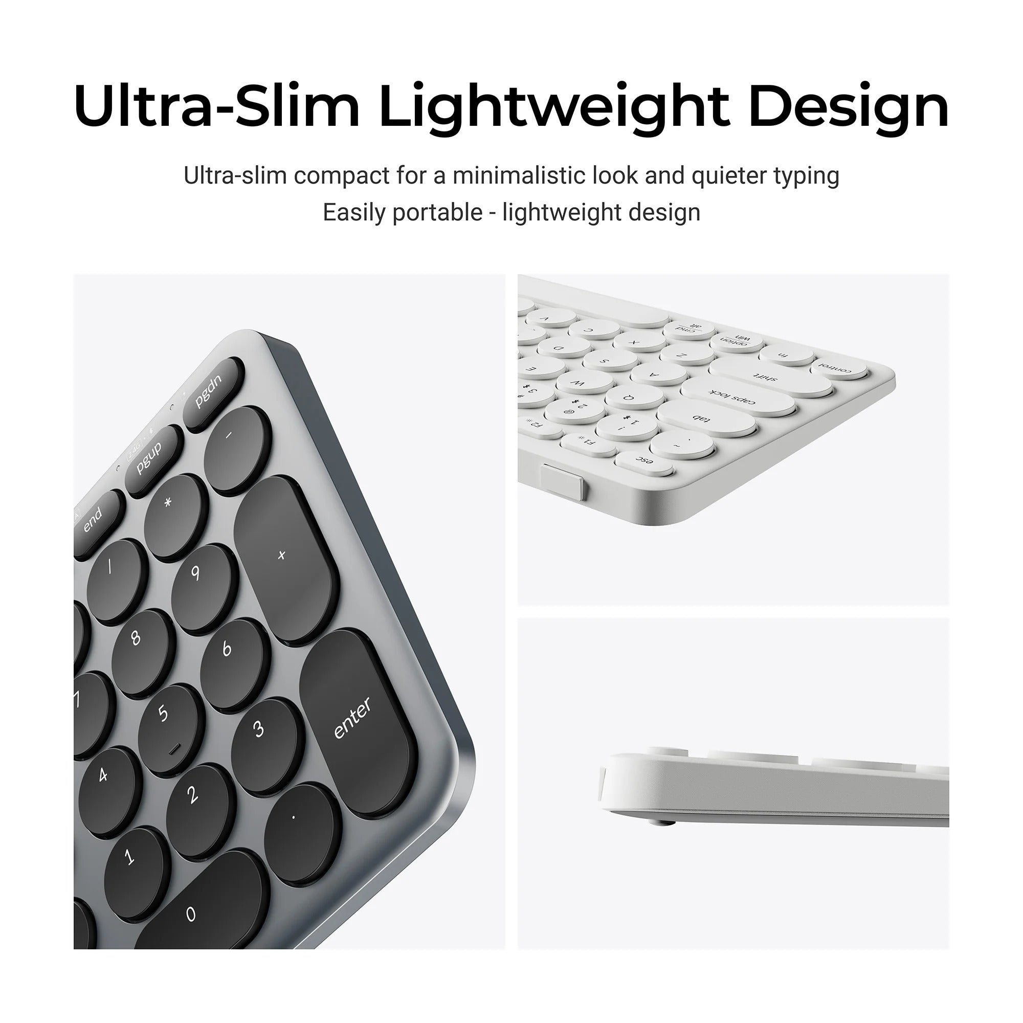 Keychron b5 pro-k1 toetsenbord (grijs, us lay-out (qwerty), scissor switches, 100%, abs keycaps, 2.4 ghz bluetooth usb)