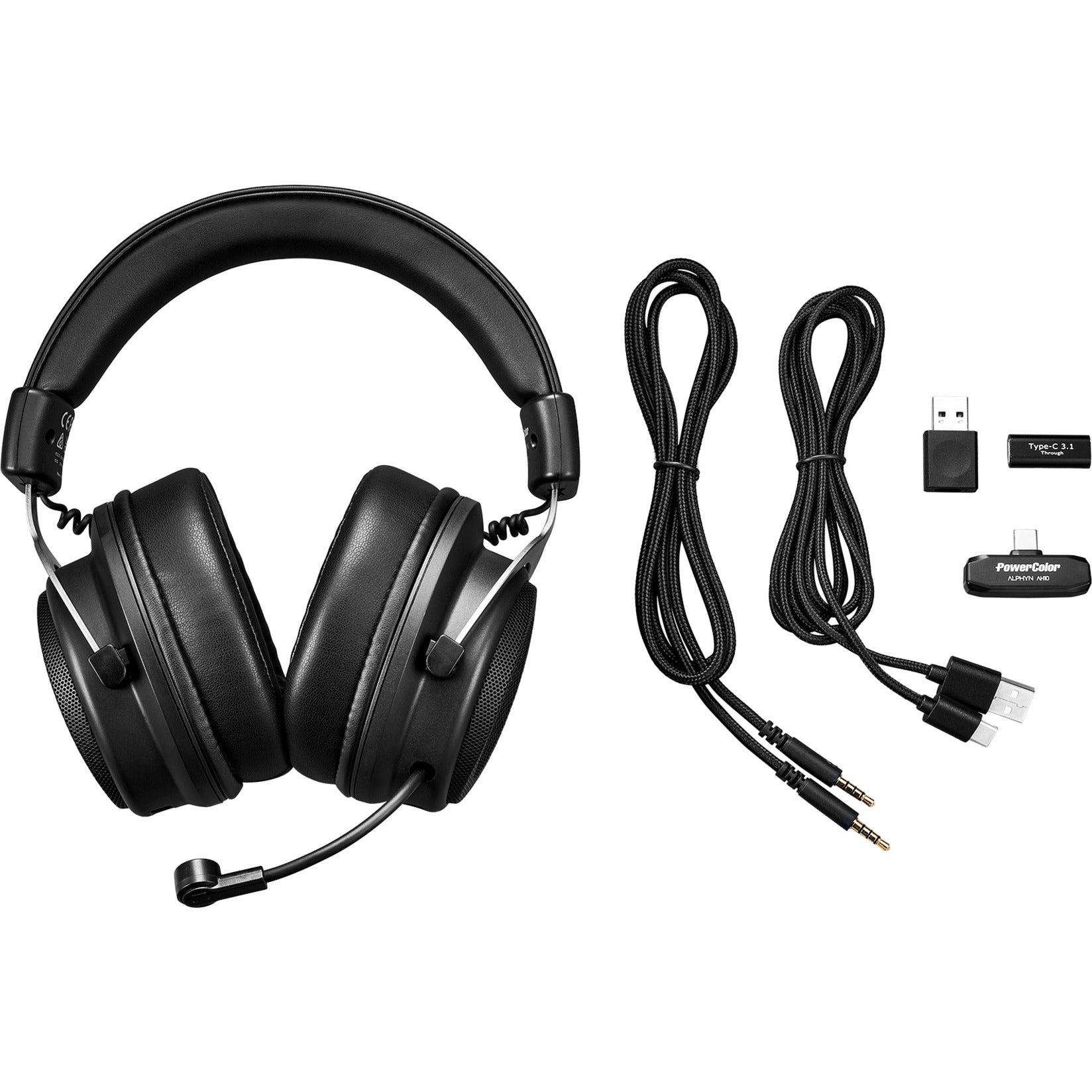 Powercolor alphyn ah10 wireless over-ear gaming headset (zwart, pc, console of mobiel)
