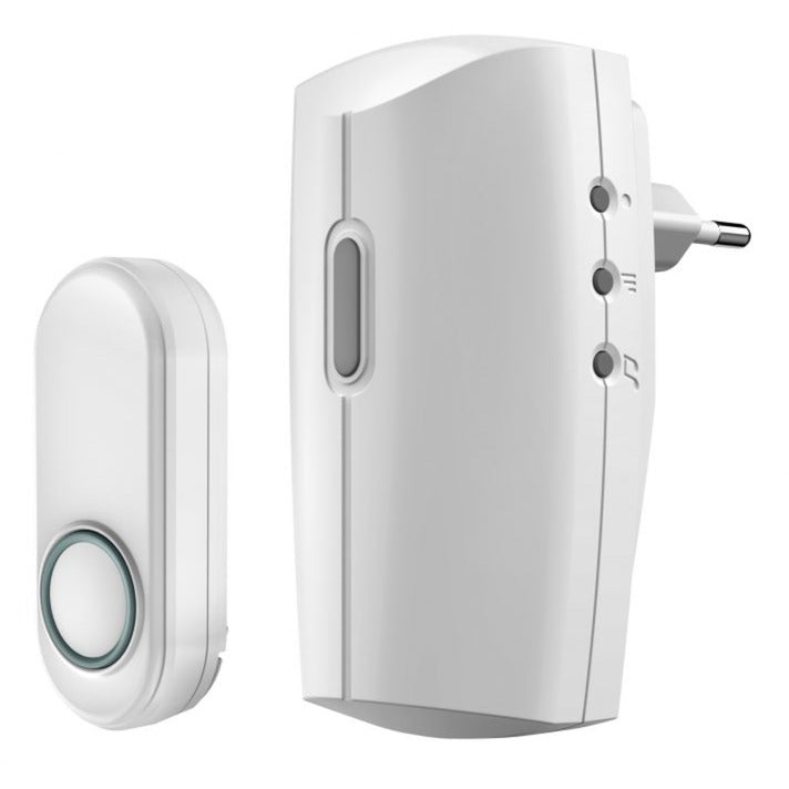 ClickOnClickOff ACDB-8000AC - Wireless Doorbell + Receiver - White