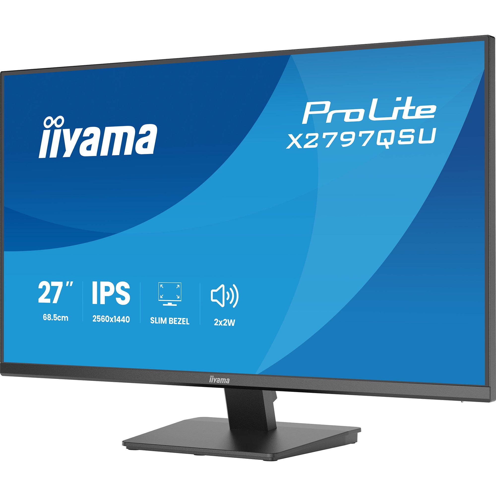 Iiyama prolite x2797qsu-b1 27 monitor (zwart (mat), hdmi, displayport, 2x usb-a, 2x usb-c)