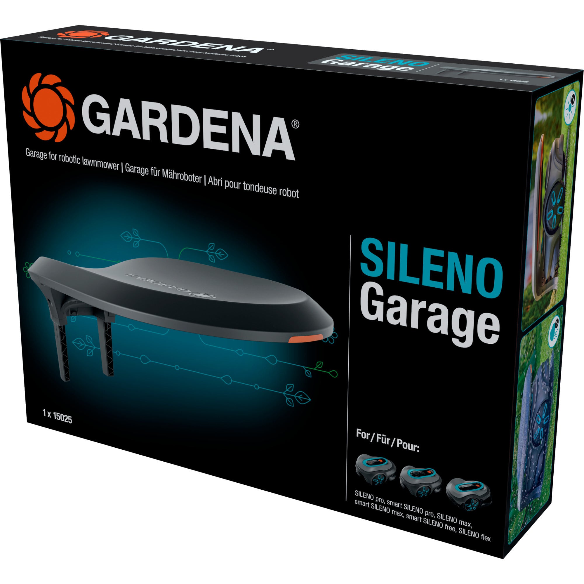Gardena sileno robotmaaiergarage voor sileno pro max free afdak (grijs oranje)