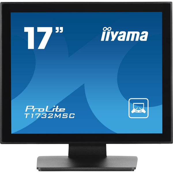 Iiyama prolite t1732msc-b1sag 17 touchscreen monitor (zwart (mat), 1x displayport, 1x hdmi, 1x vga)