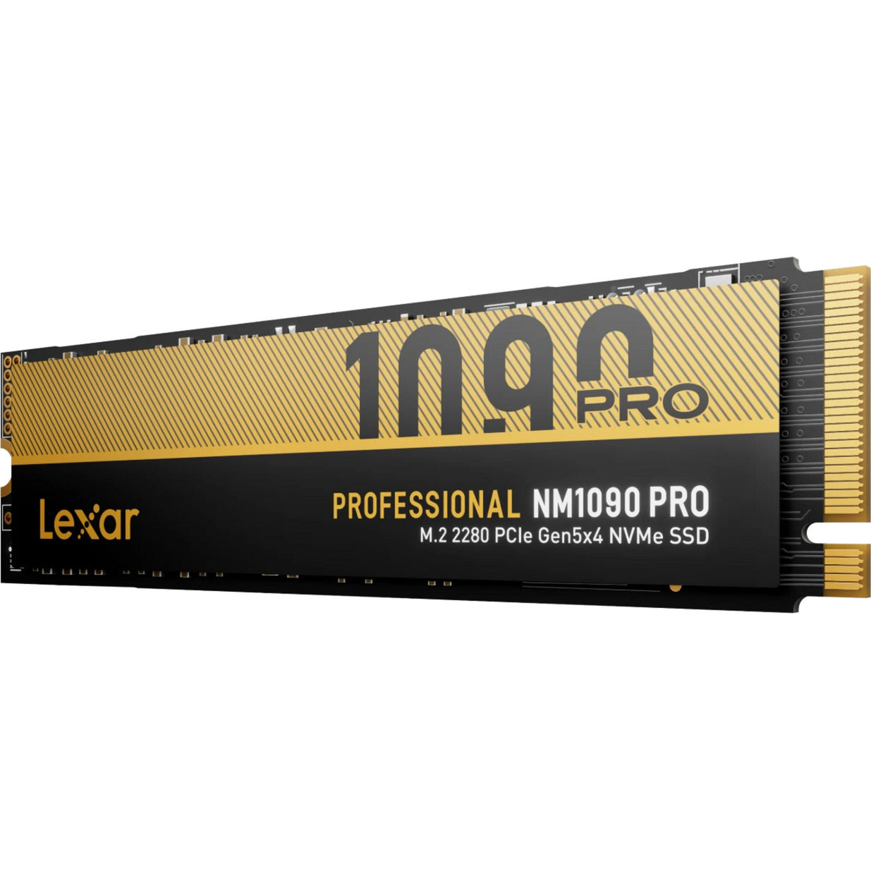 Lexar nm1090 pro 4 tb ssd (zwart goud, m.2 2280, pcie gen 5x4)
