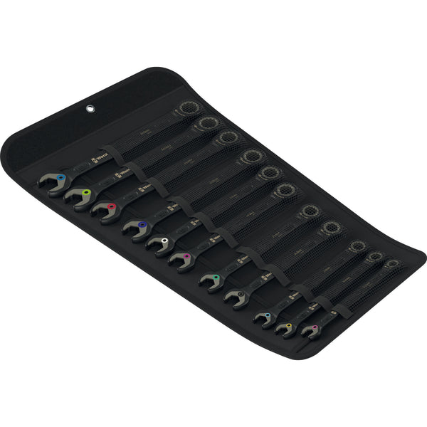 Wera 6000 joker black edition 11 set 1 steek-ringratelsleutelset, 11‑delig moersleutel (zwart)