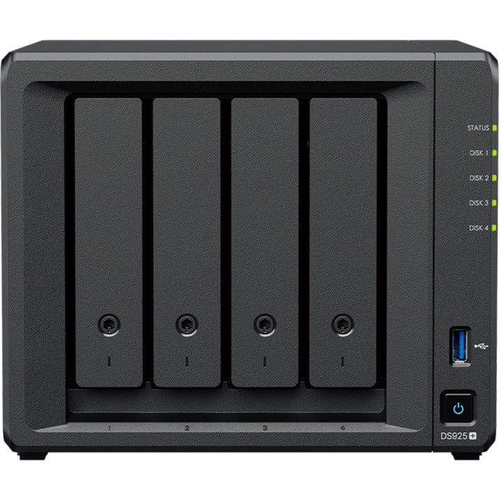 Synology diskstation ds925+ nas (zwart, 2x 2.5gb-lan, 2x usb-a)