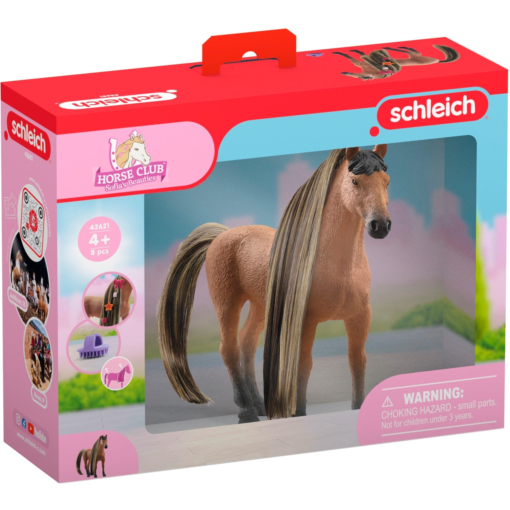 Schleich horse club - sofia’s beauties beautypaard akhal-teke-hengst speelfiguur (42621)