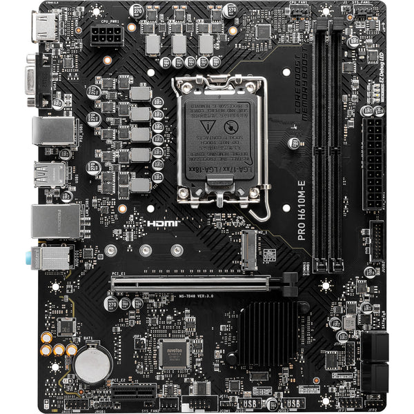 Msi pro h610m-e socket 1700 moederbord (gb-lan, sound, µatx)