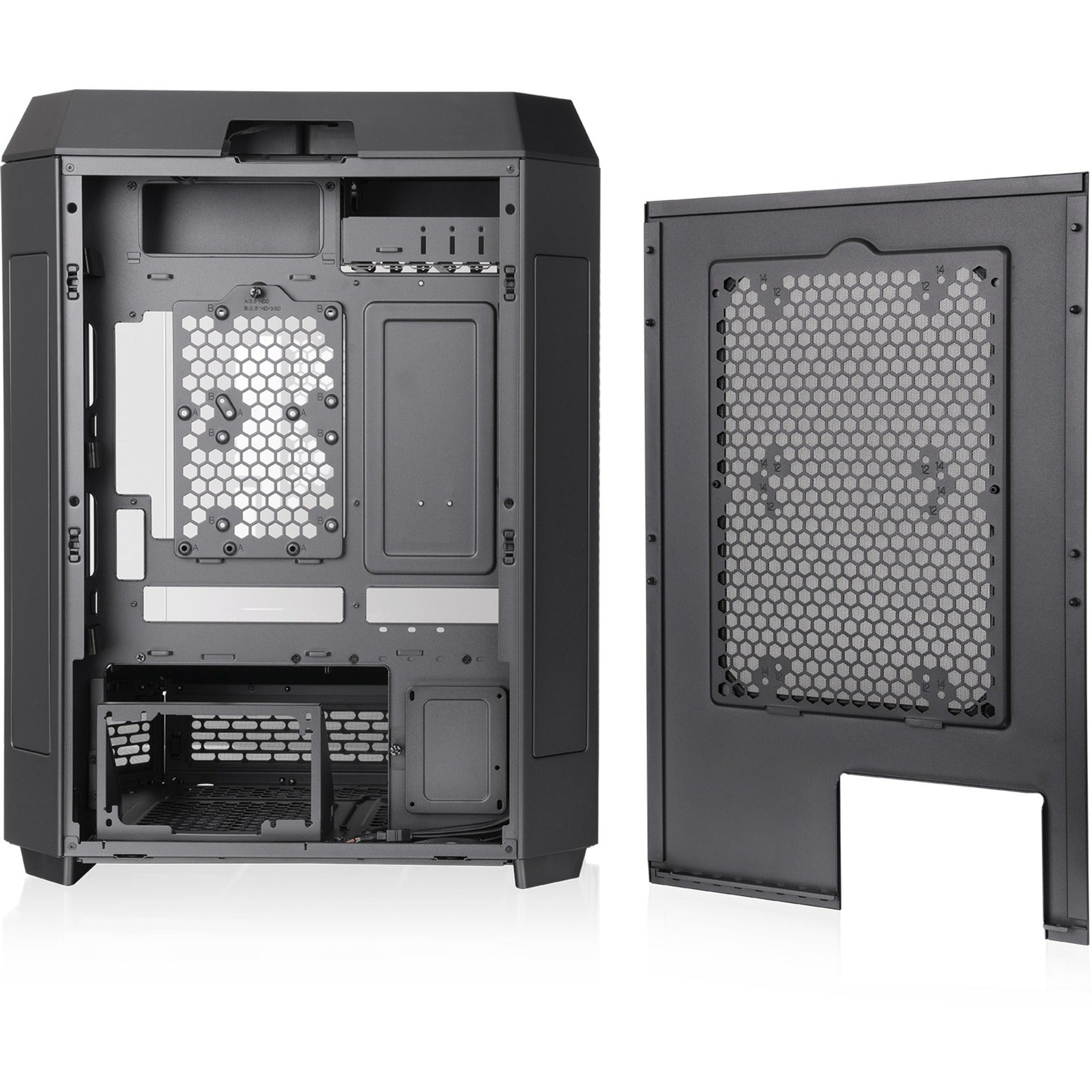 Thermaltake the tower 600 midi tower behuizing (zwart | 4x usb-a | 1x usb-c | tempered glass)