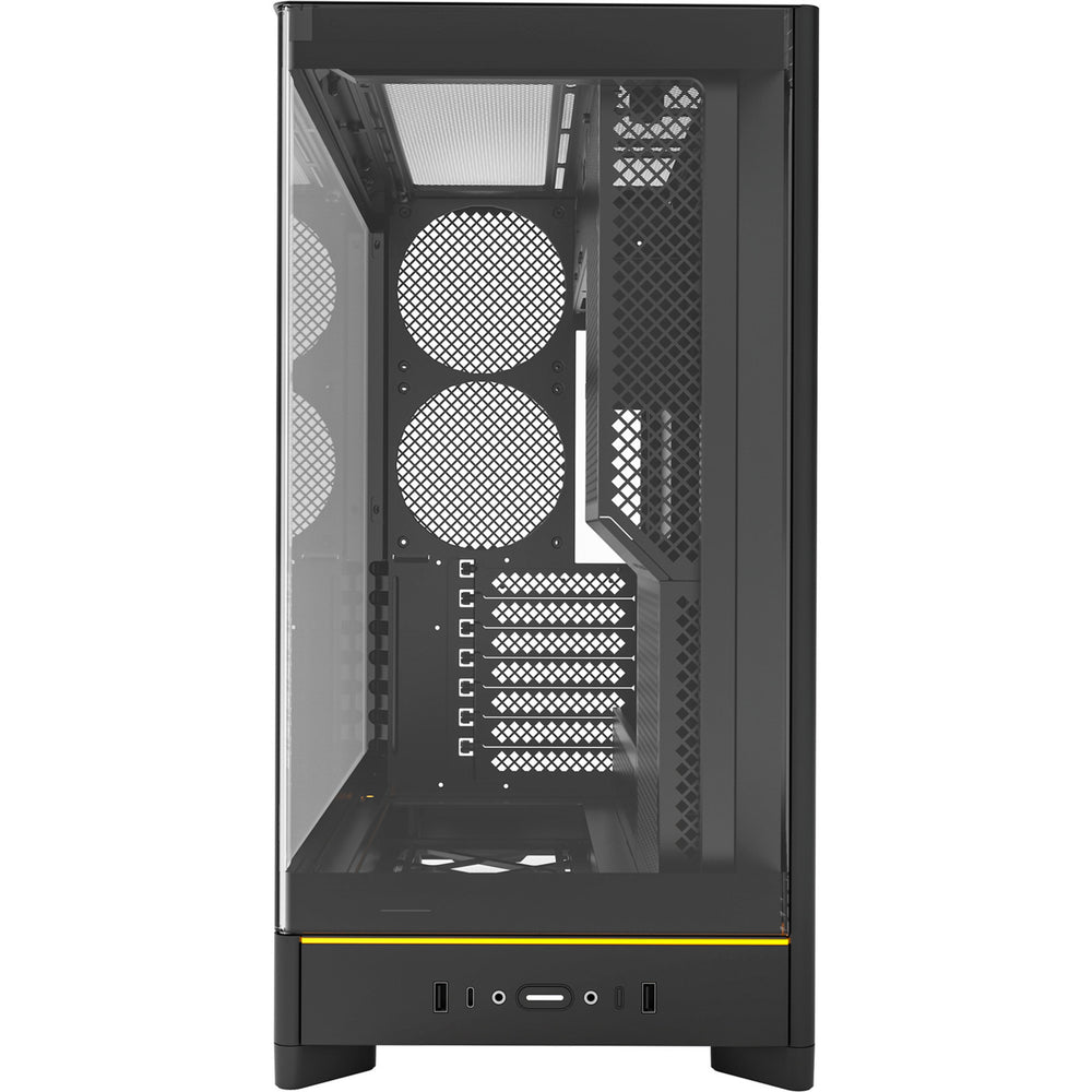 Montech hs02 midi tower behuizing (zwart | 2x usb-a | 1x usb-c | rgb | tempered glass)