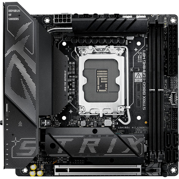 Asus rog strix b860-i gaming wifi socket 1851 moederbord (raid, 2.5 gb-lan, wi-fi 7, bt, sound, mini-itx)
