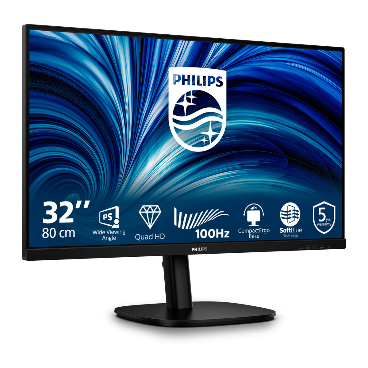 Philips 32b2n3500 31.5 monitor (zwart, 2x hdmi, displayport, 3x usb-a, usb-b)