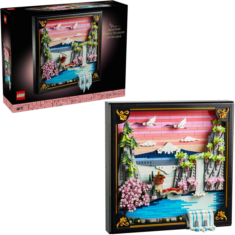 Lego ® art landschap met japanse kersenbloesems wanddecoratie - 31218