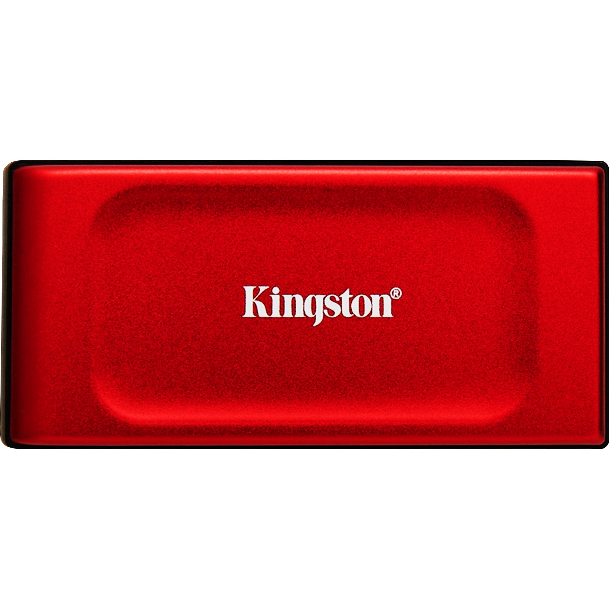 Kingston xs1000 portable 1 tb externe ssd (rood zwart, sxs1000r 1000g, usb-a 3.2 (10 gbit s))