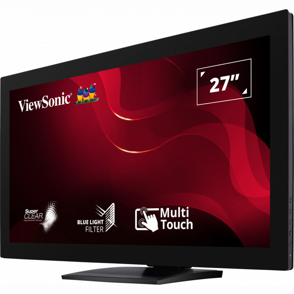 Viewsonic 10-point touch screen monitor td2760 27 (zwart, 1x hdmi, 1x displayport, vga, usb-a, usb-b)
