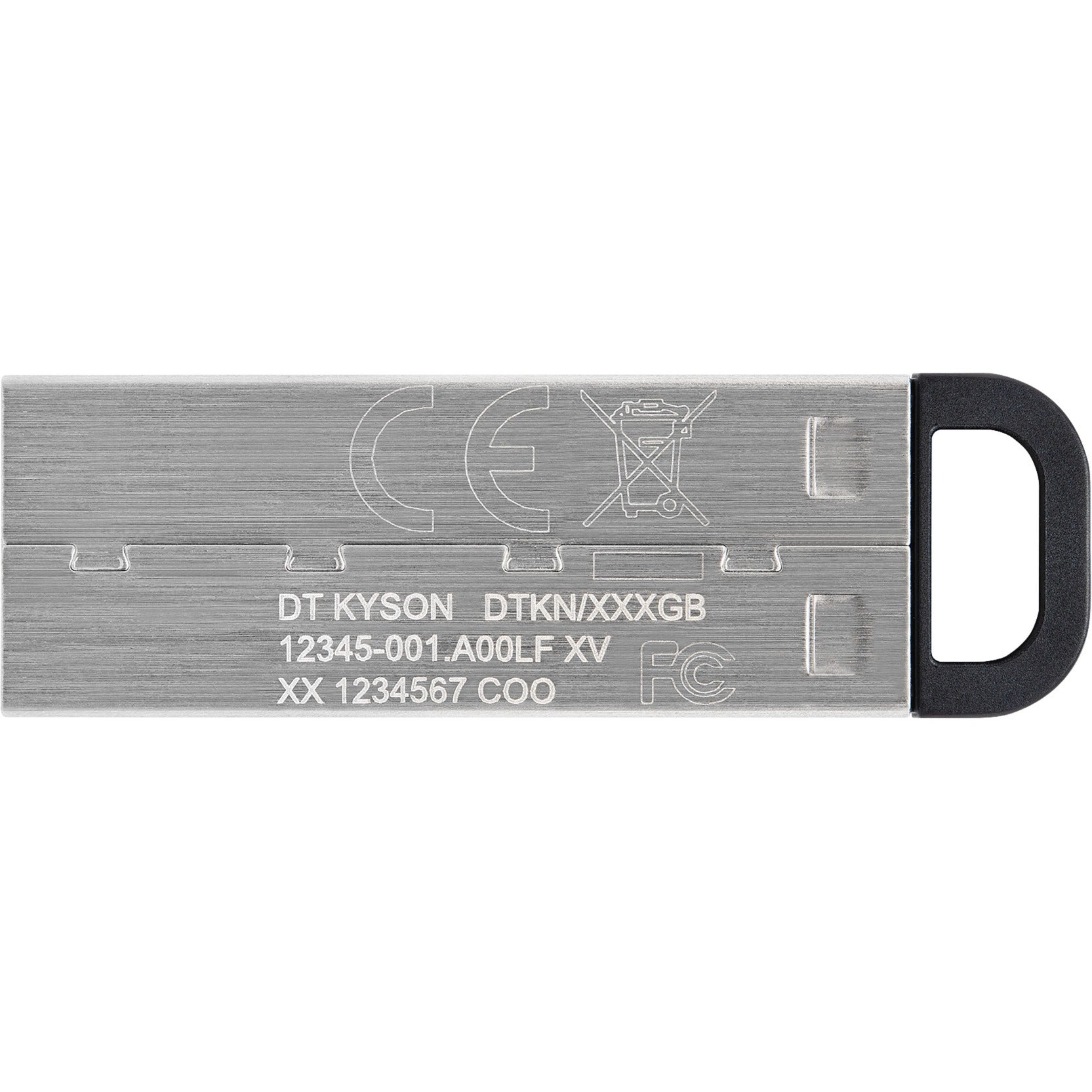 Kingston dtkn 64gb datatraveler kyson, 64 gb, usb 3.2, 200 60 mb s, zonder dop, zilver