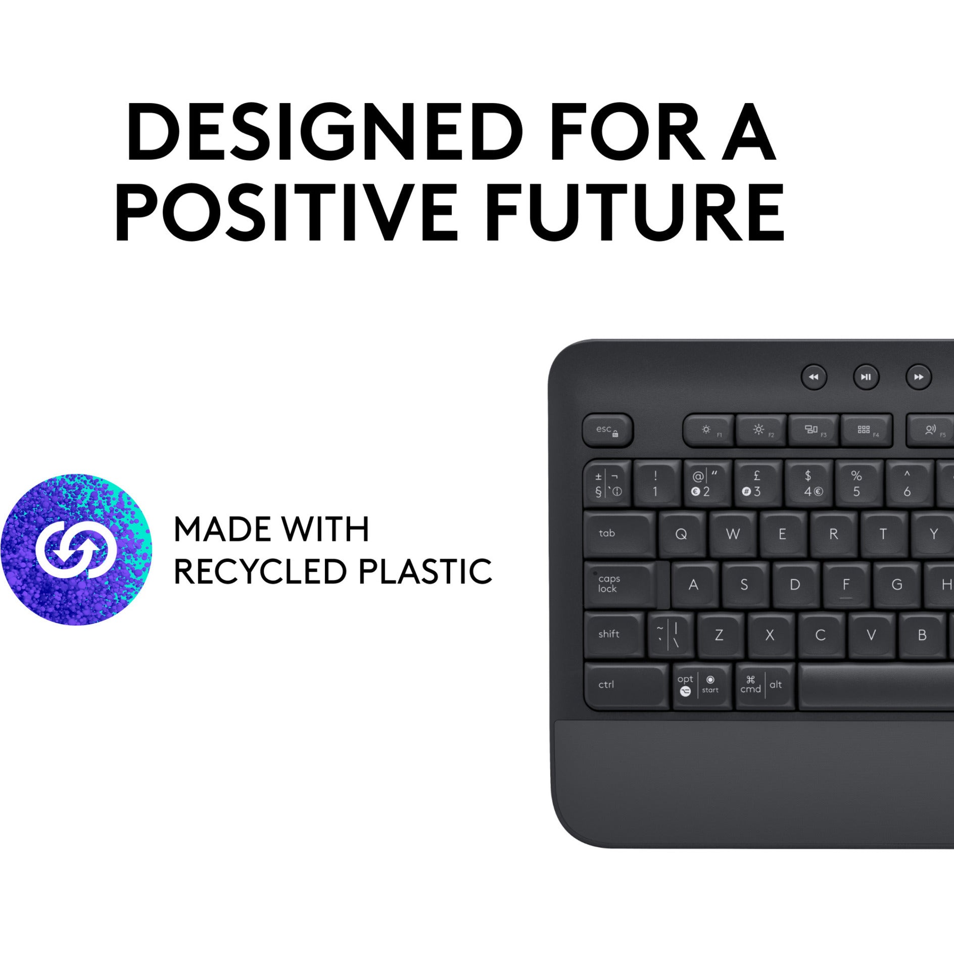 Logitech signature k650 wireless comfort toetsenbord (grafiet, us-international lay-out (qwerty), 100%)