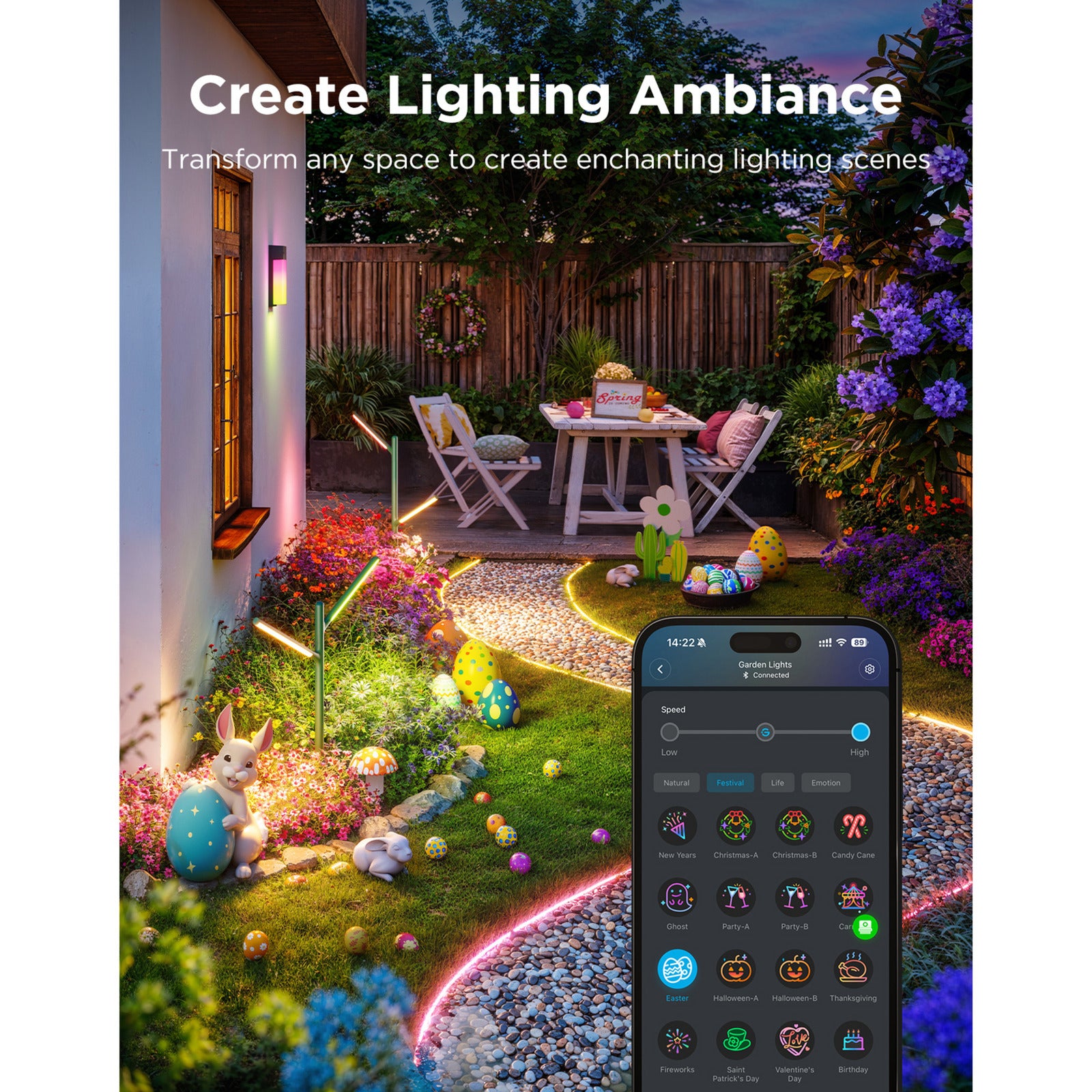 Govee outdoor garden lights slimme tuinverlichting matter rgbww 2 stuks